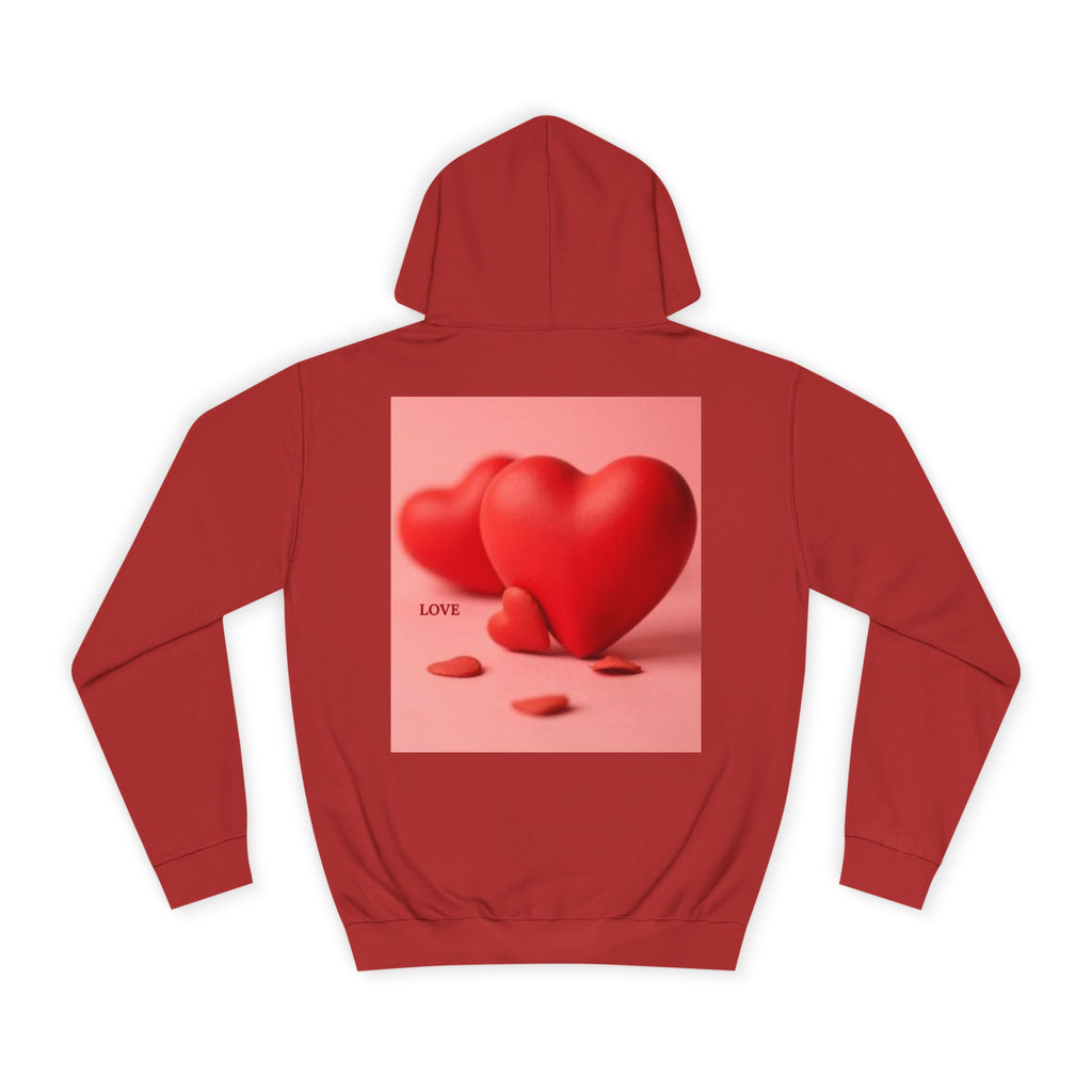Cute 3D Heart Illustration Hoodie | Love Graphic Pullover