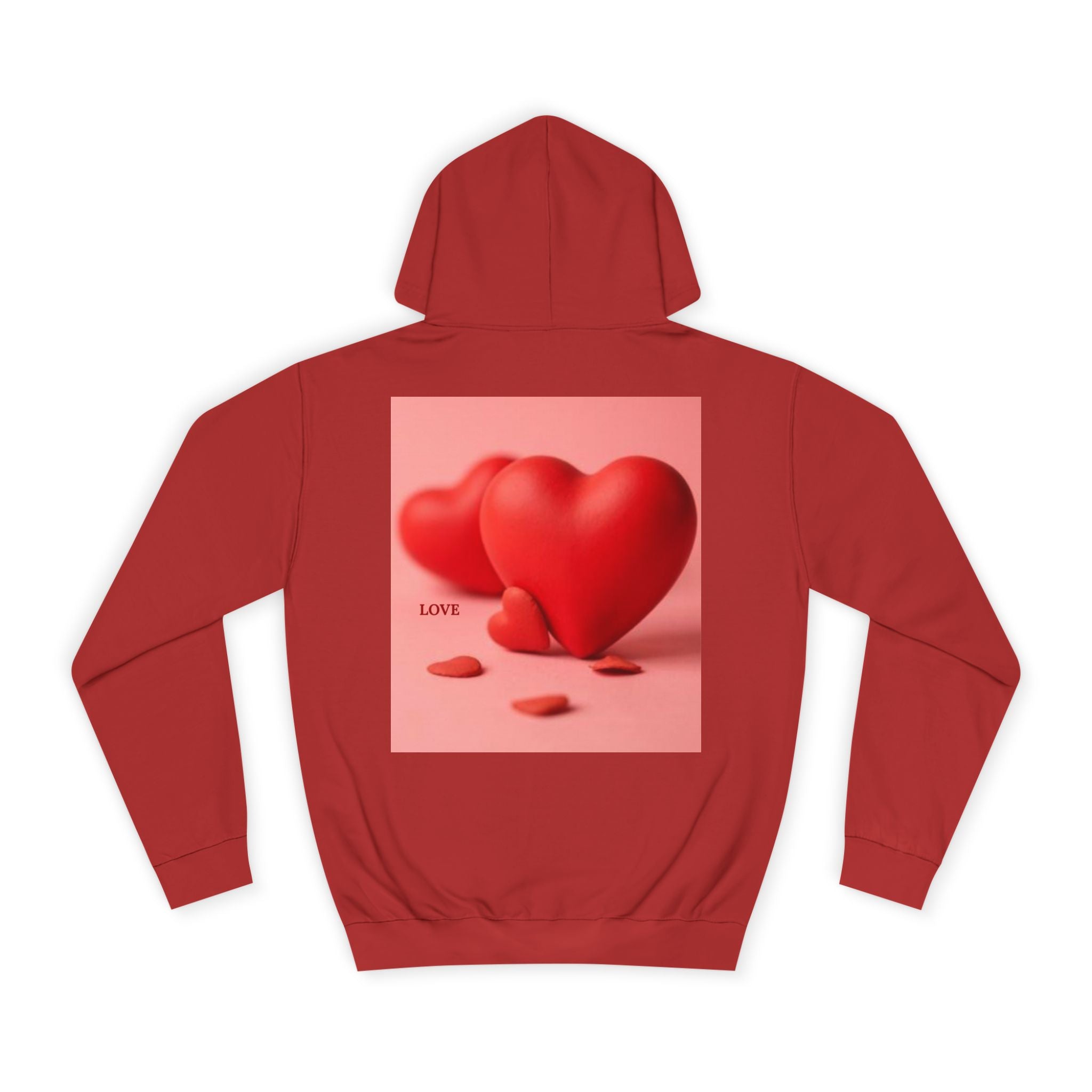 Cute 3D Heart Illustration Hoodie | Love Graphic Pullover