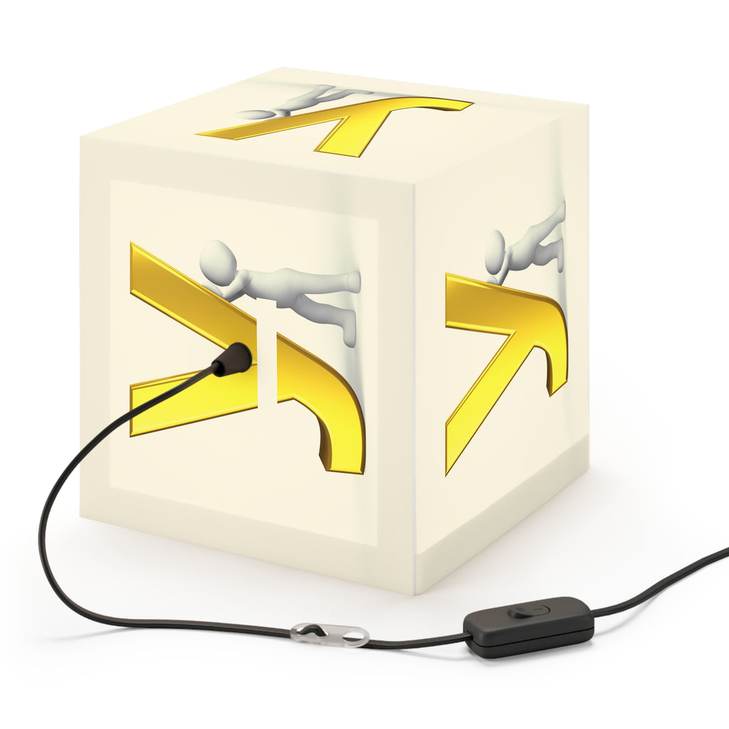 Gold Letter Y Light Cube Lamp | Alphabet Nursery Hanging Light