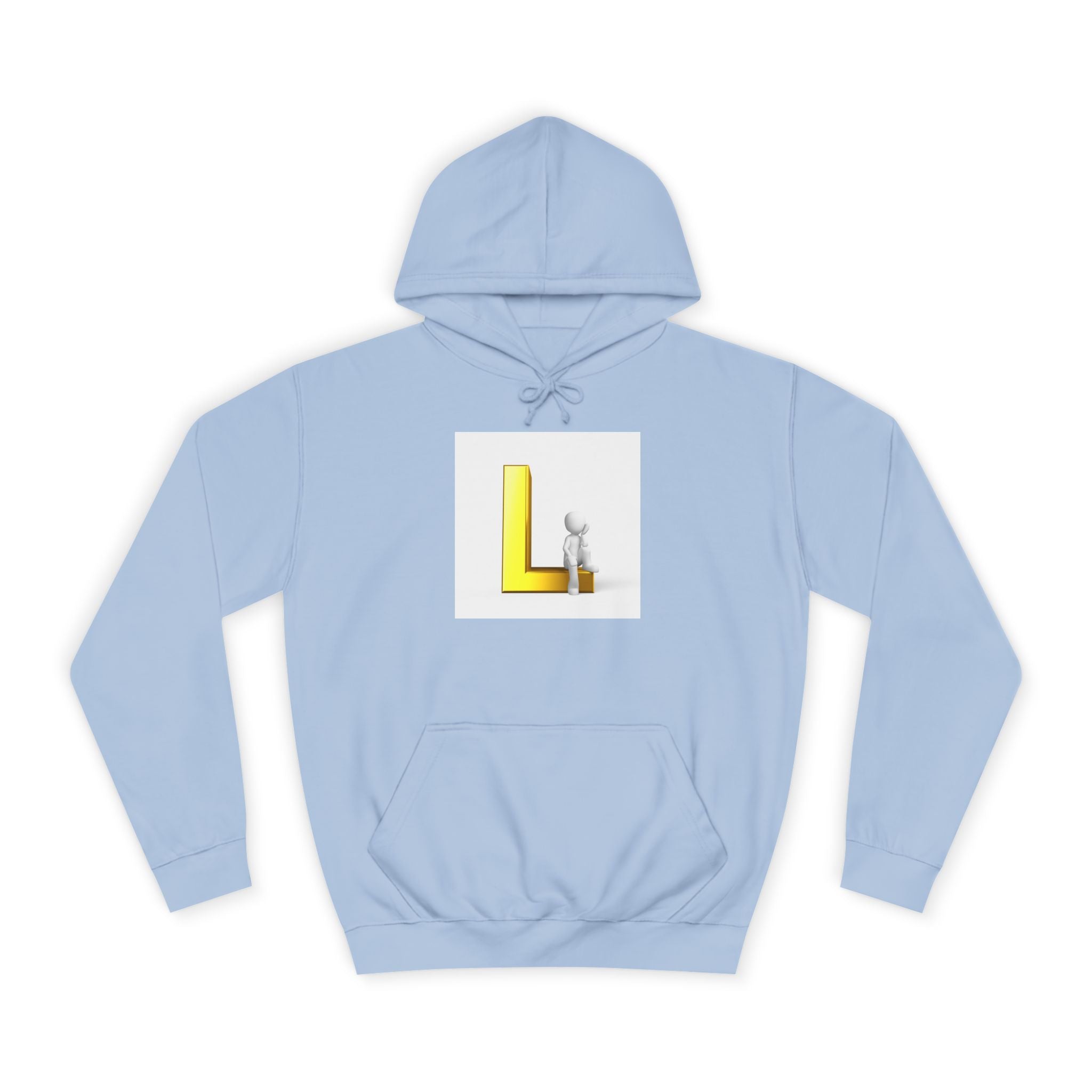 Sweat à capuche lettre L en 3D avec figurine | Sweat initial L