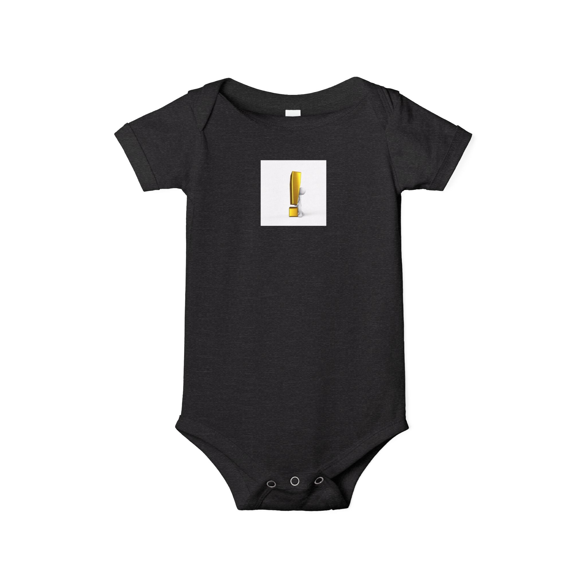 Grenouillère point d'exclamation jaune | Body bébé, Art minimaliste pour le bain de bébé