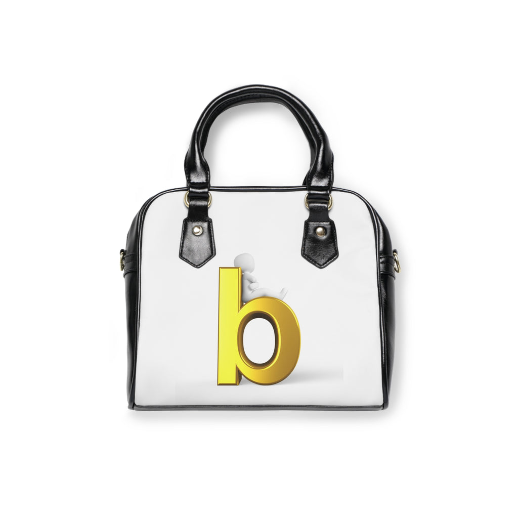 Yellow Letter B Monogram Shoulder Handbag | Initial Bag