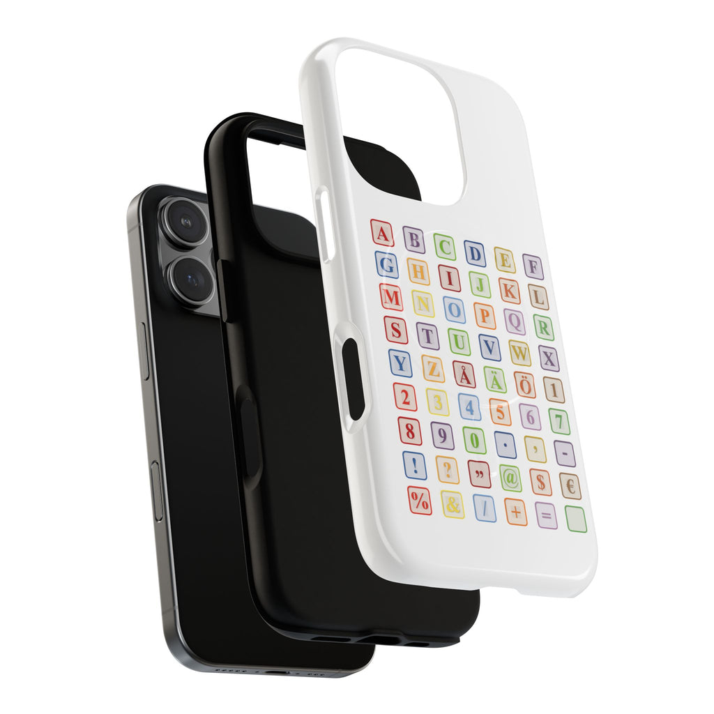 Alphabet Blocks Phone Case | Magnetic Tough Case, Colorful Letter Grid