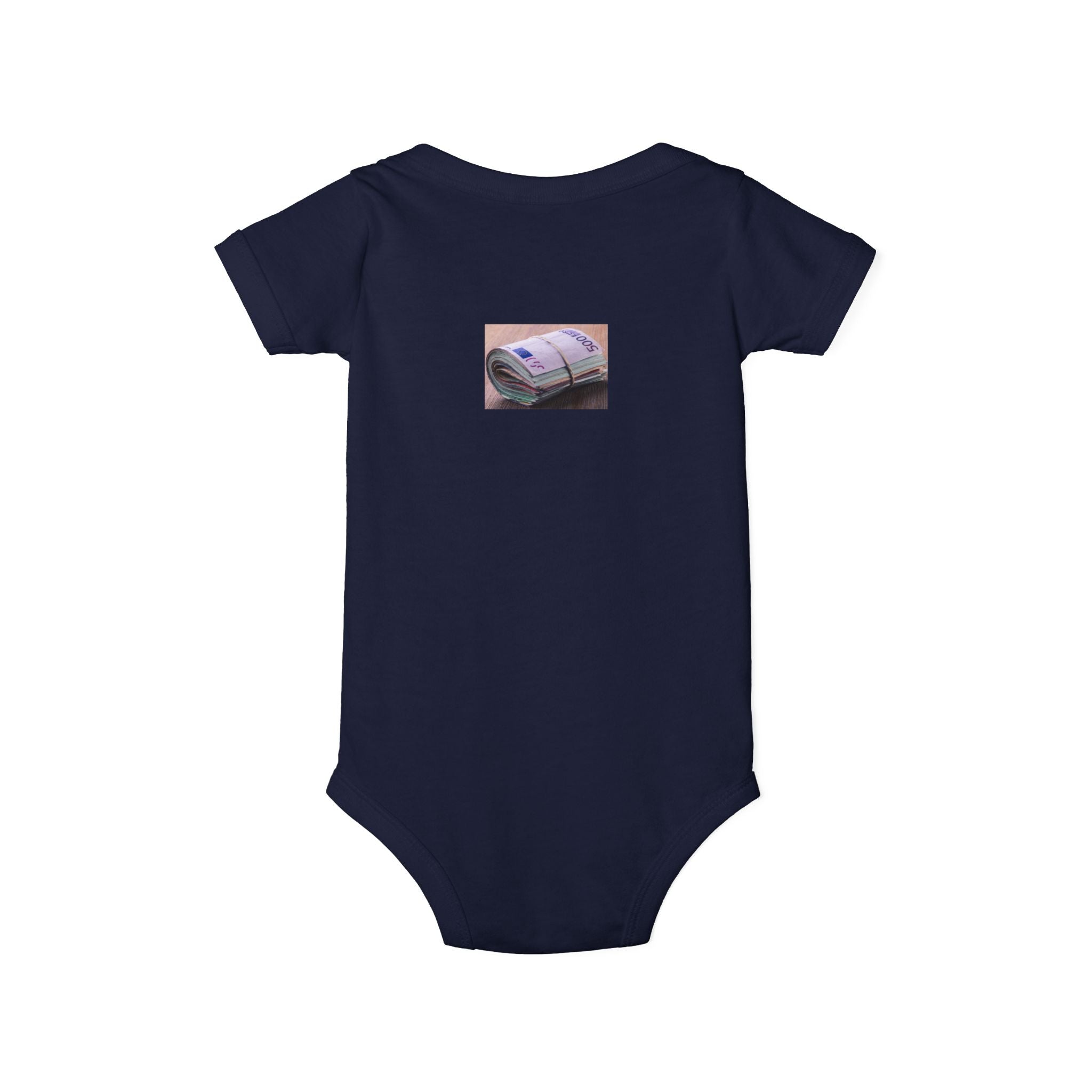 Stack of Cash Graphic Infant One Piece | money print bodysuit