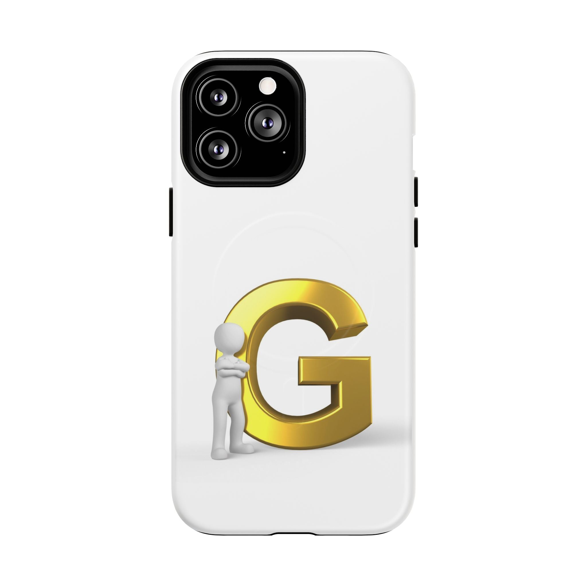 Coque de téléphone Monogramme Lettre G Dorée | Coque magnétique résistante