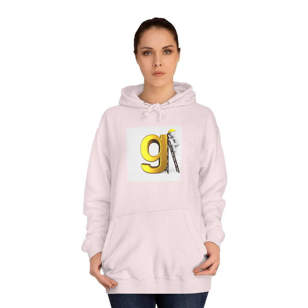 Gold Letter G with Painter Character Hoodie | Initial Monogram