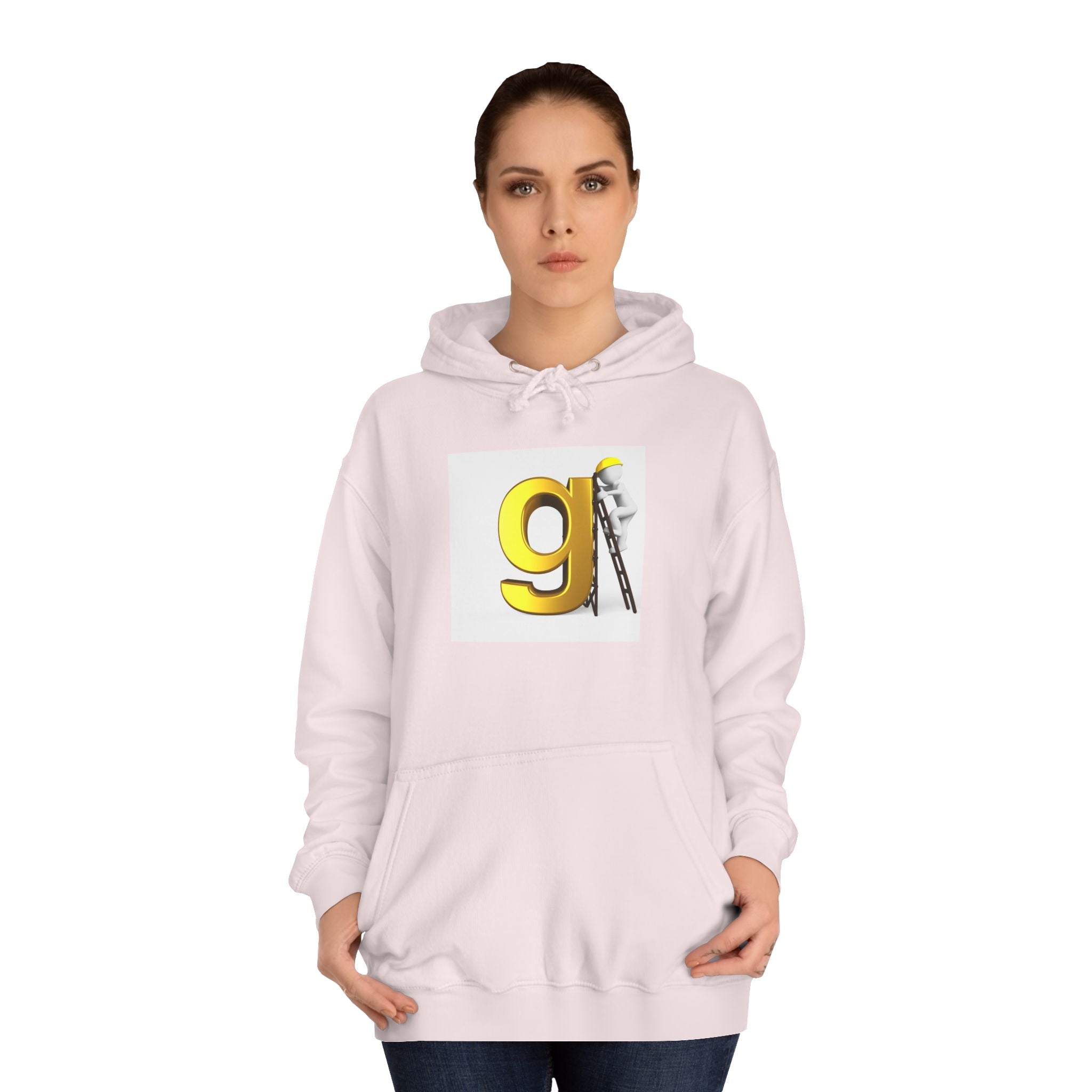 Gold Letter G with Painter Character Hoodie | Initial Monogram