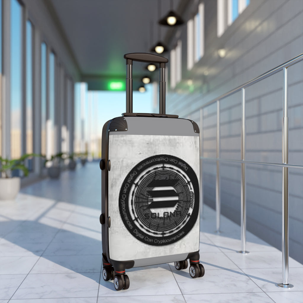 Solana Coin Graphic Suitcase | Cryptocurrency Travel Luggage