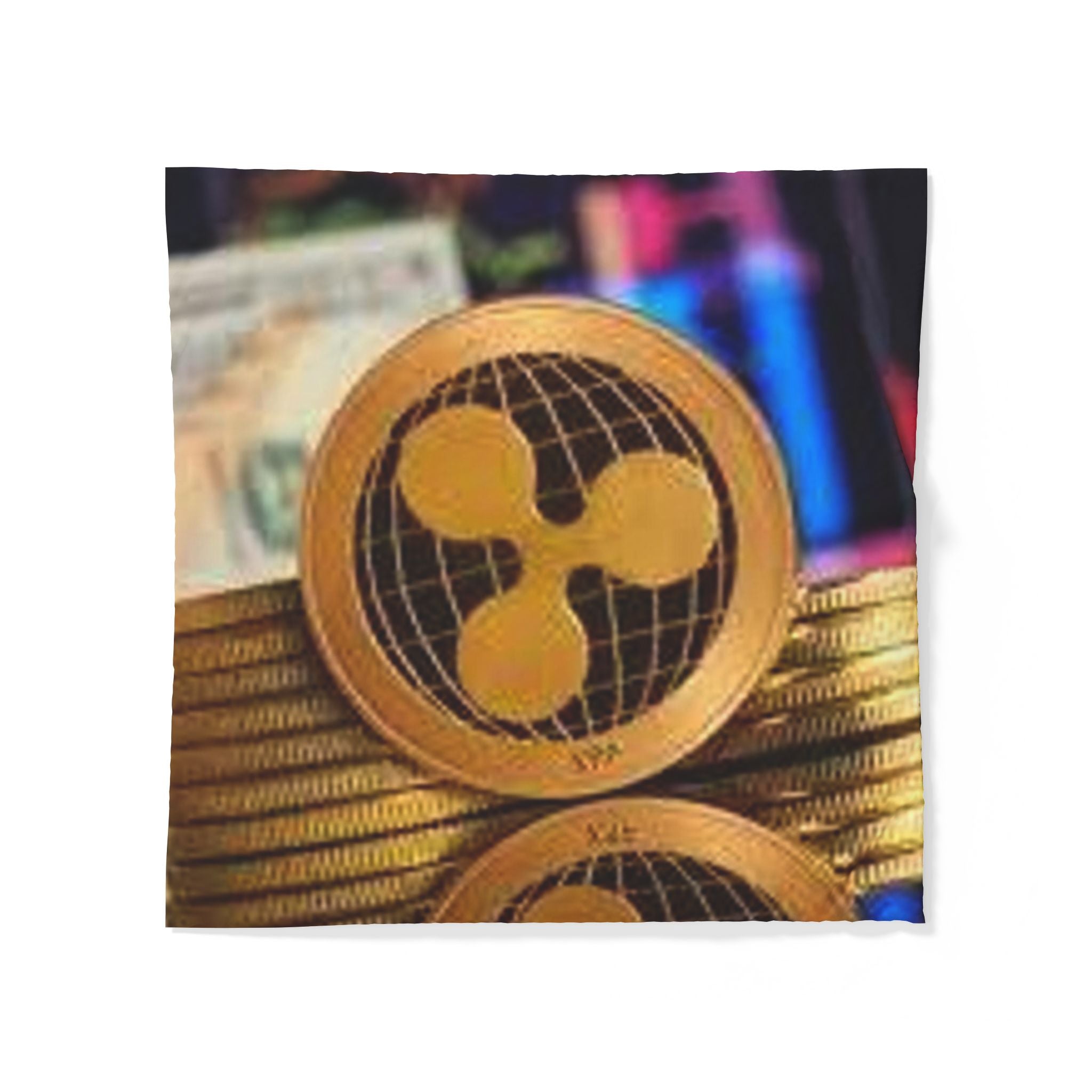 Ripple Crypto Coin duvet cover | XRP digital currency bed decor