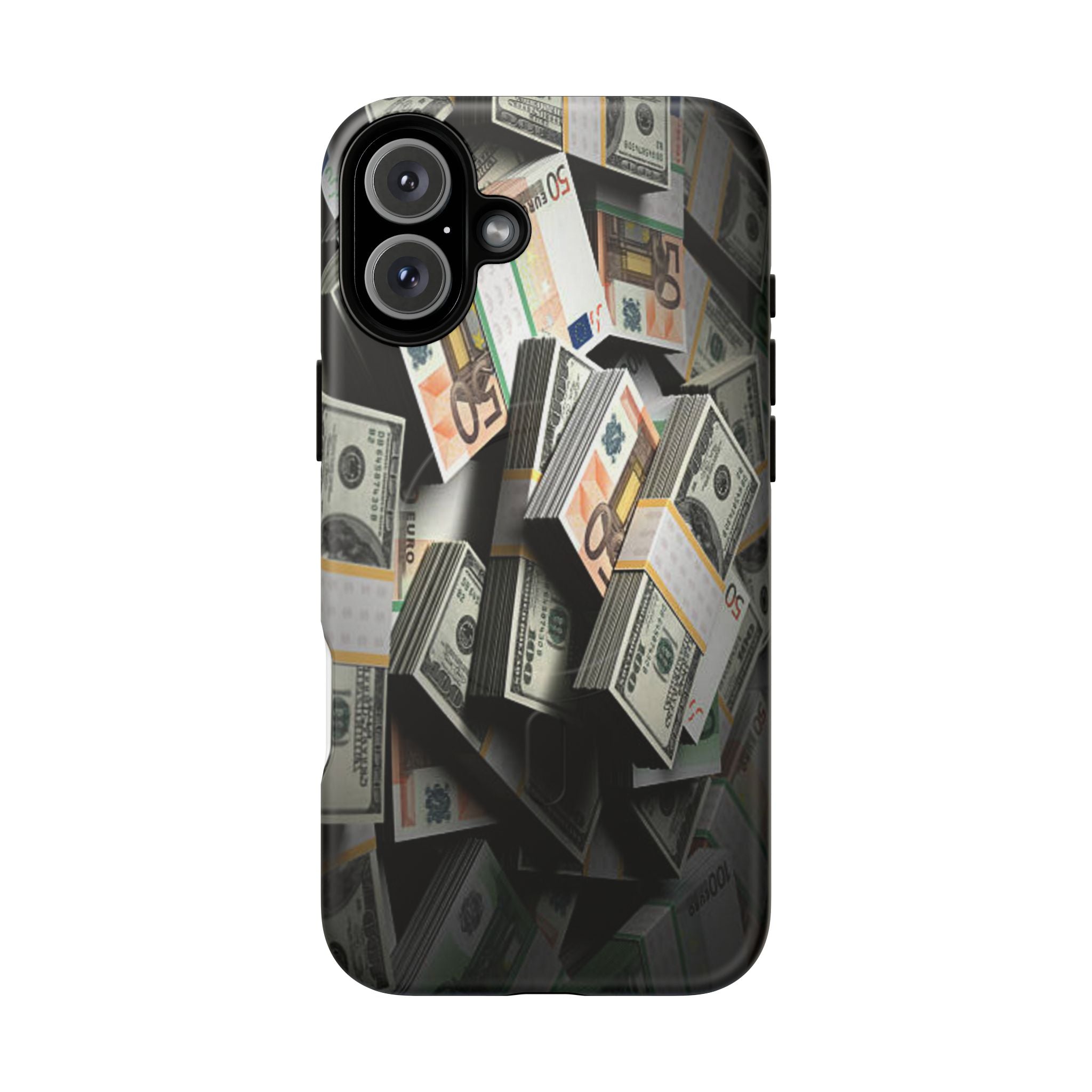 Coque de téléphone Argent Empilé | Coque magnétique robuste