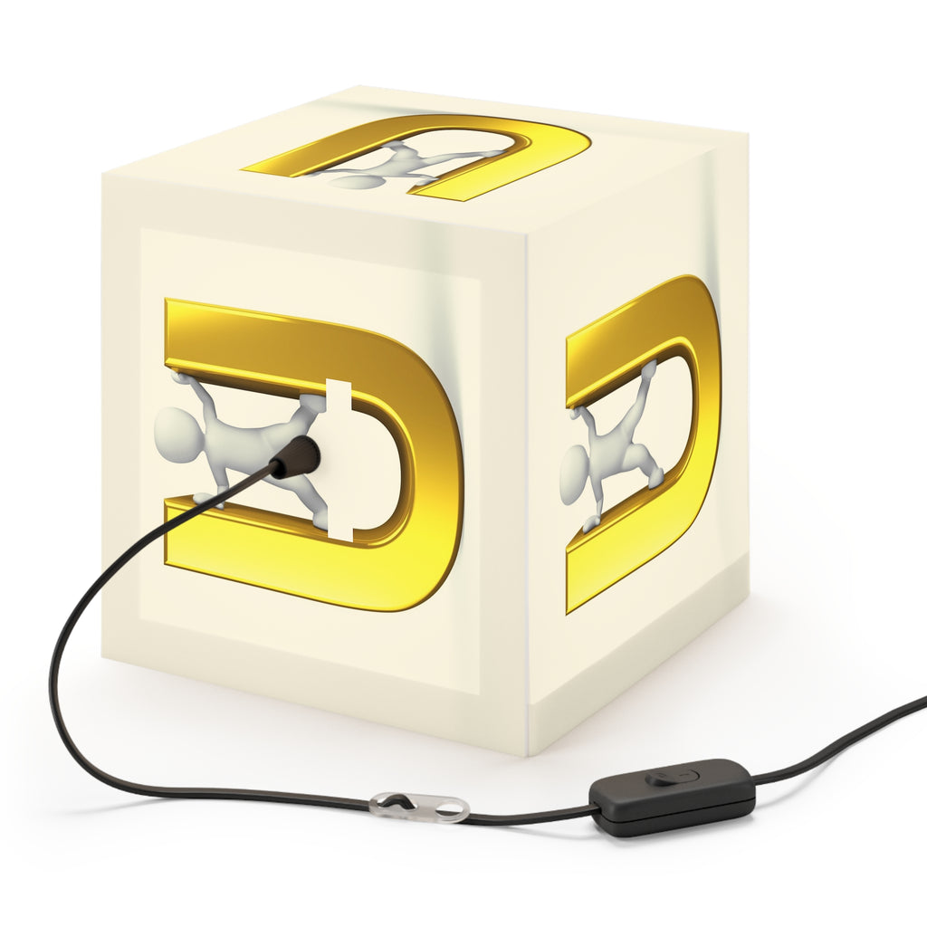 3D Gold Letter U Cube Lamp | Letter U Light Cube