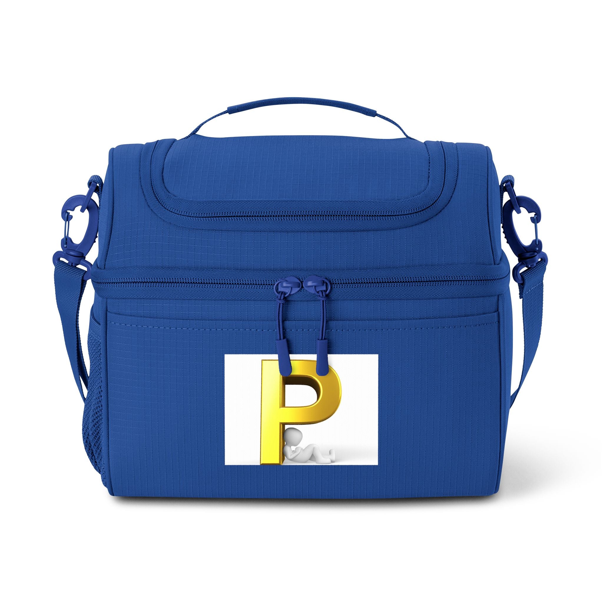 Gold Letter P Cooler Bag | Monogram Initial Insulated Lunch Tote