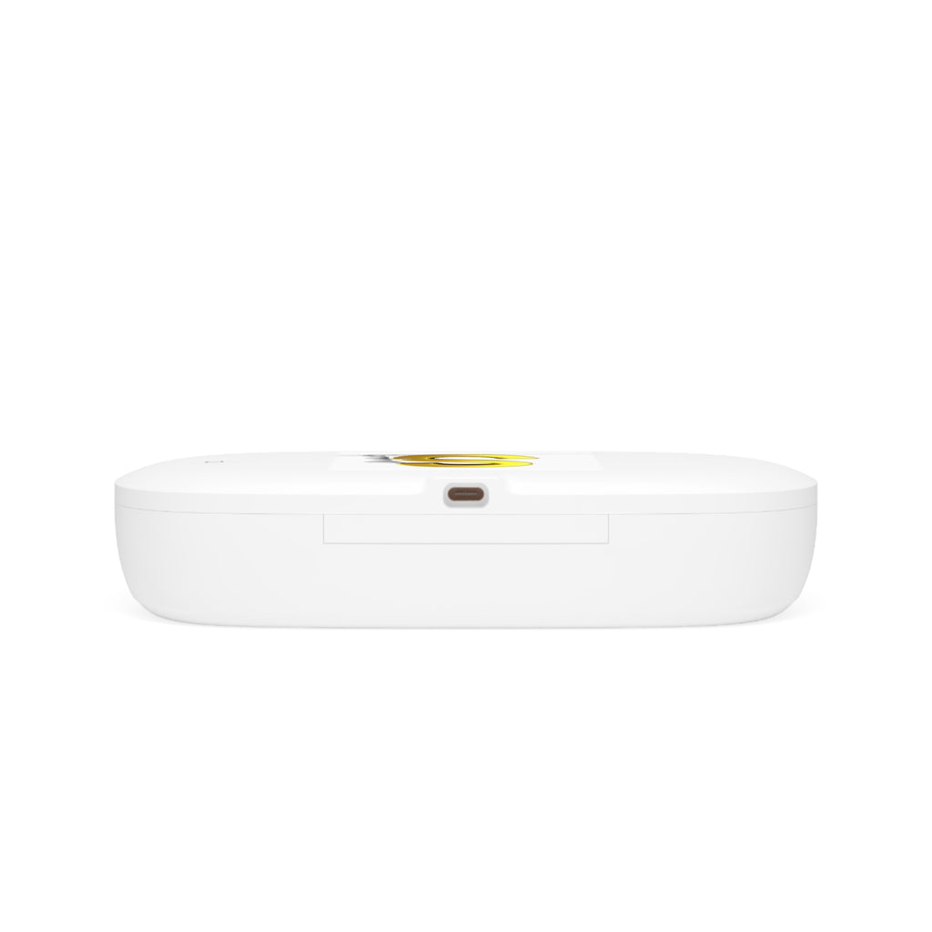 Gold Letter S Logo UV Phone Sanitizer and Wireless Charging Pad | Monogram S