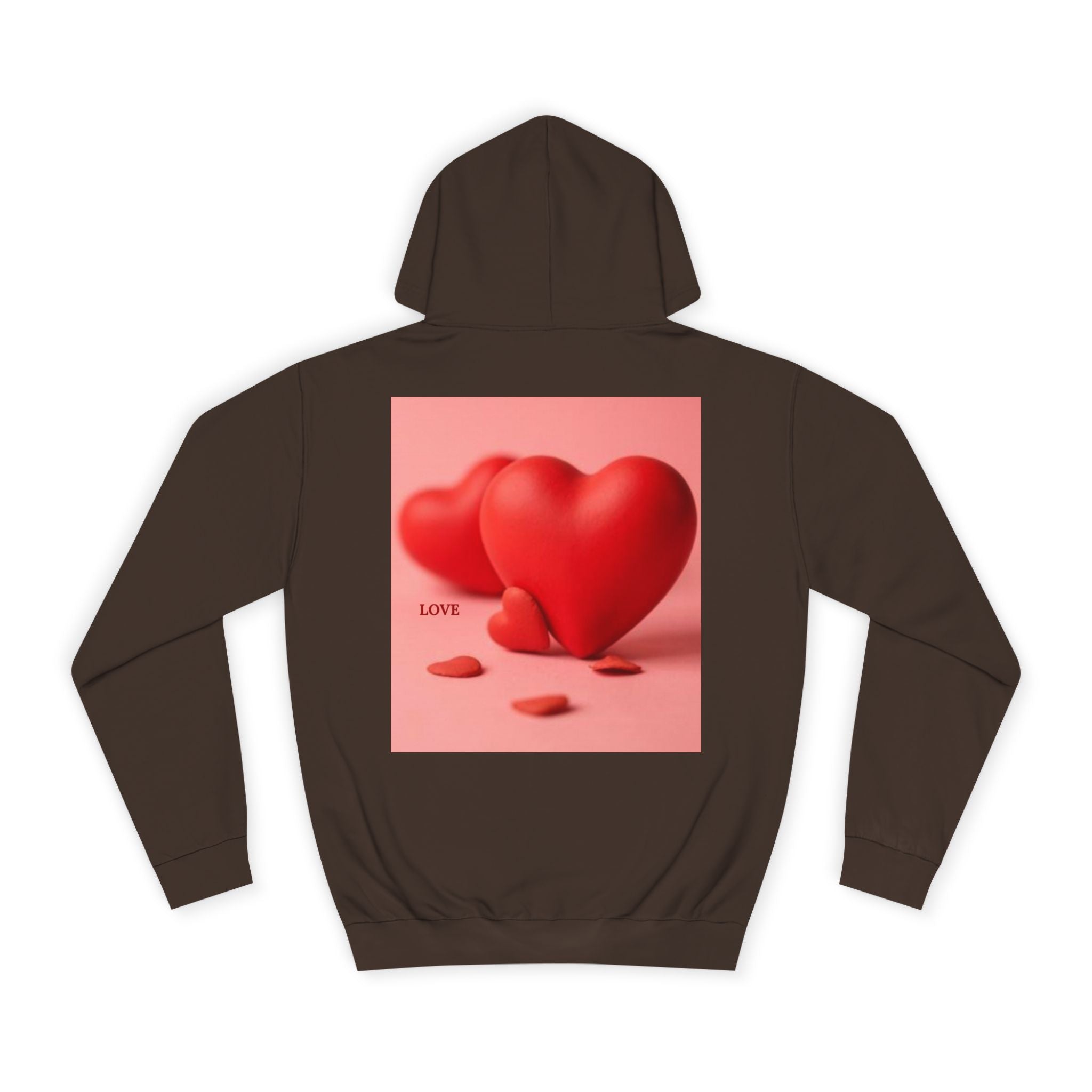 Cute 3D Heart Illustration Hoodie | Love Graphic Pullover