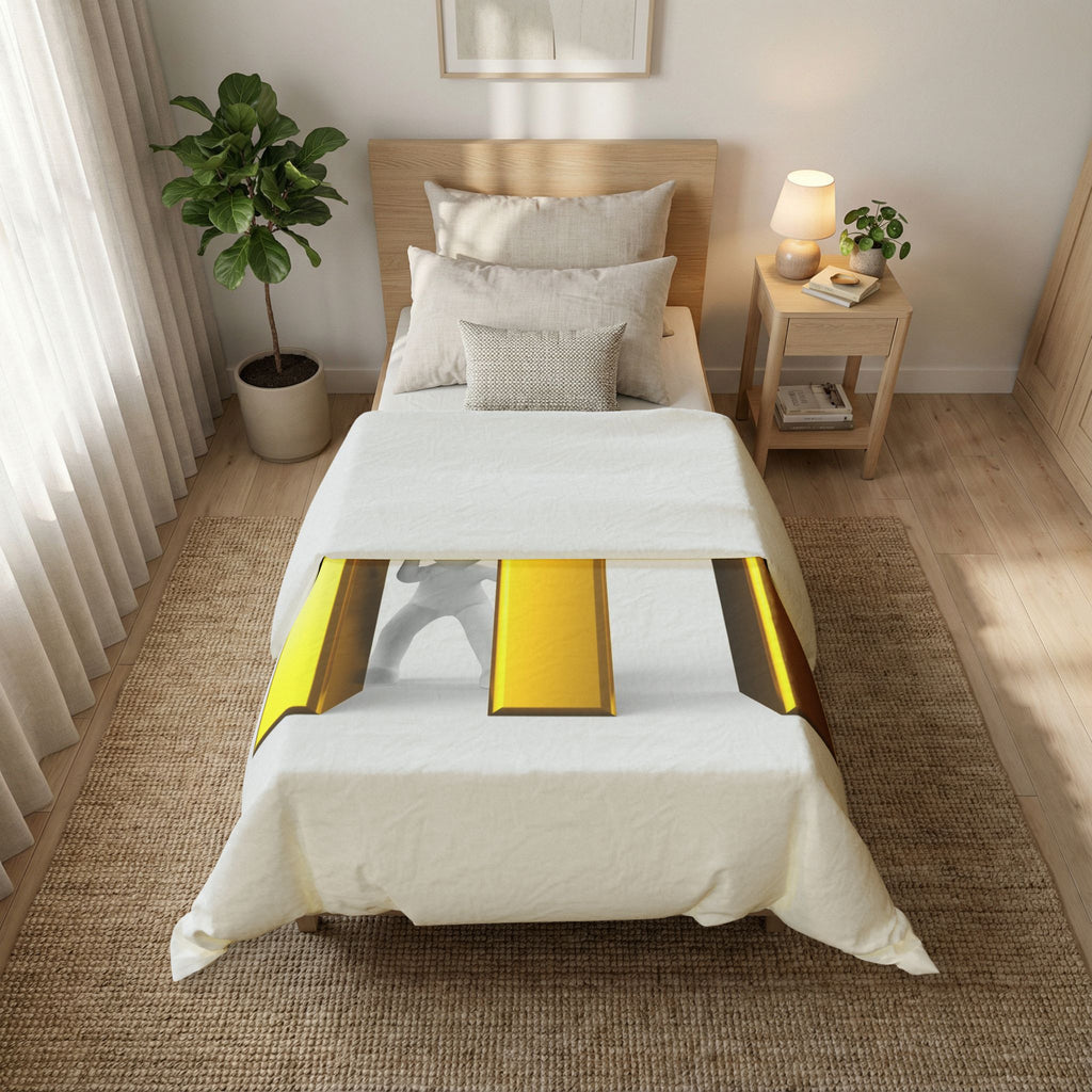 Gold Letter M duvet cover | Cotton Duvet Cover