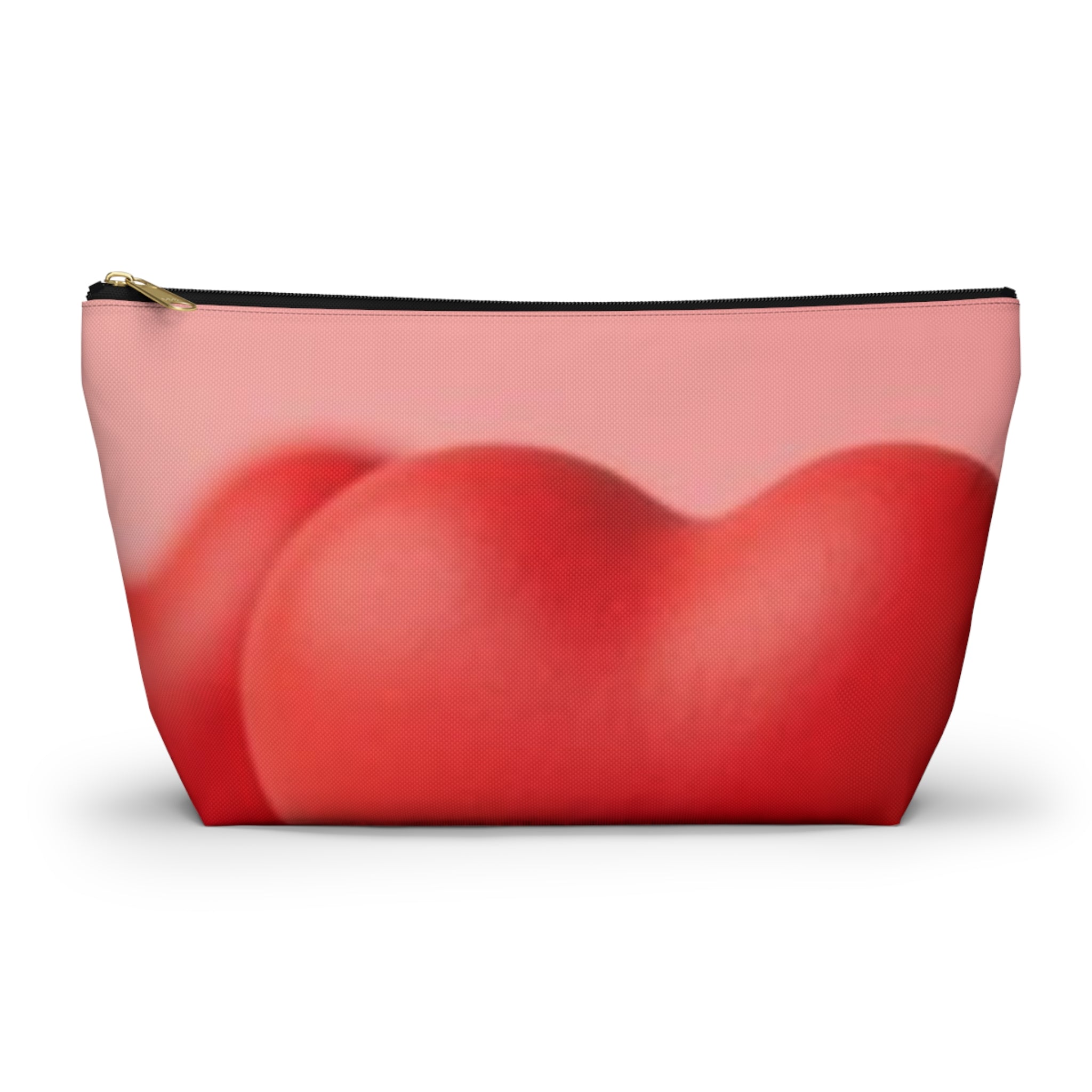 Red Hearts Petals Accessory Pouch