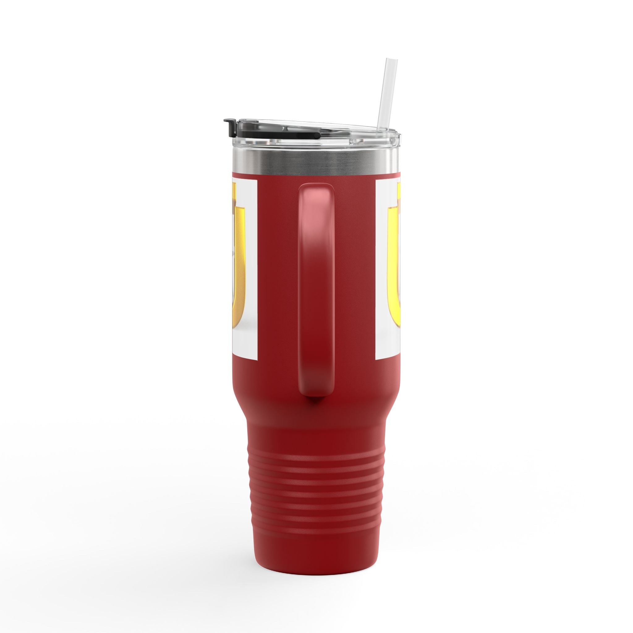 Golden Letter Ü with Figure 40oz Travel Mug | Insulated Tumbler