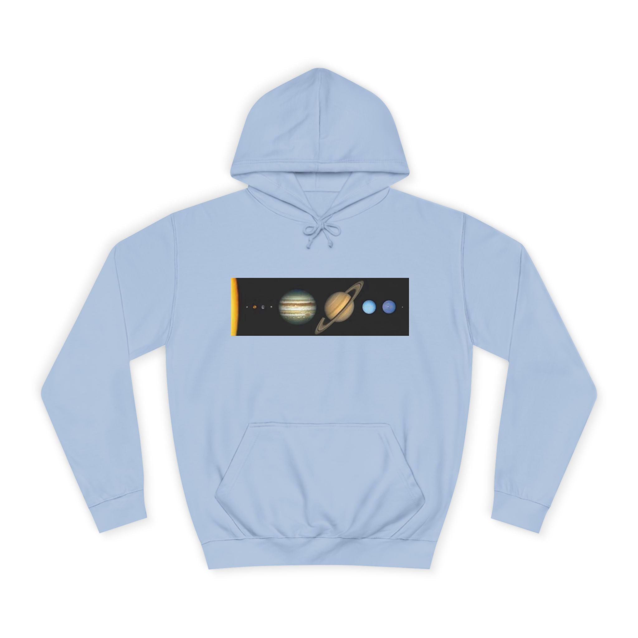 Solar System Planets Hoodie | Saturn Jupiter Earth Mars Nebula Design