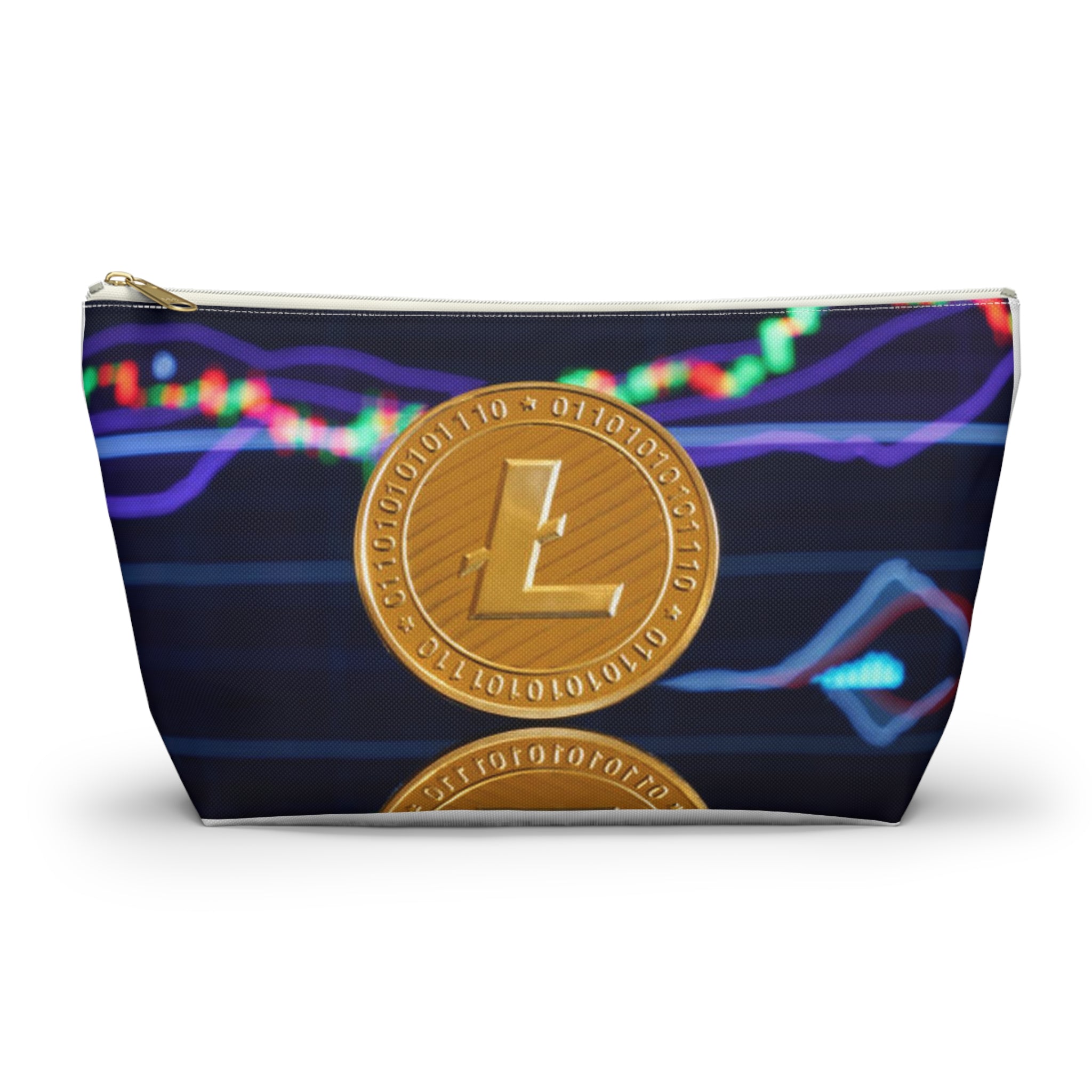Litecoin Coin Crypto Chart Accessory Pouch