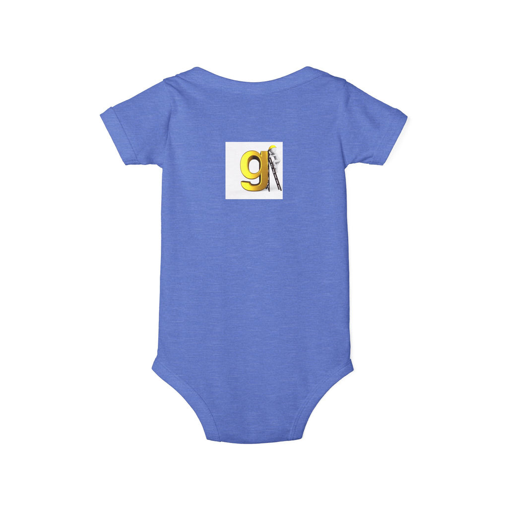 Yellow Letter G with worker Onesie | Baby Bodysuit, Alphabet Initial