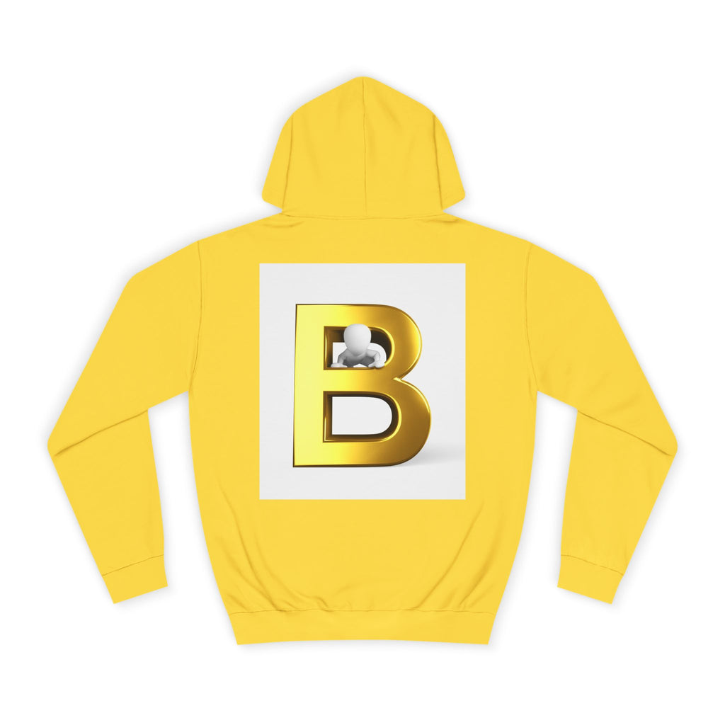 Gold Letter B Hoodie | Monogram Initial Sweatshirt