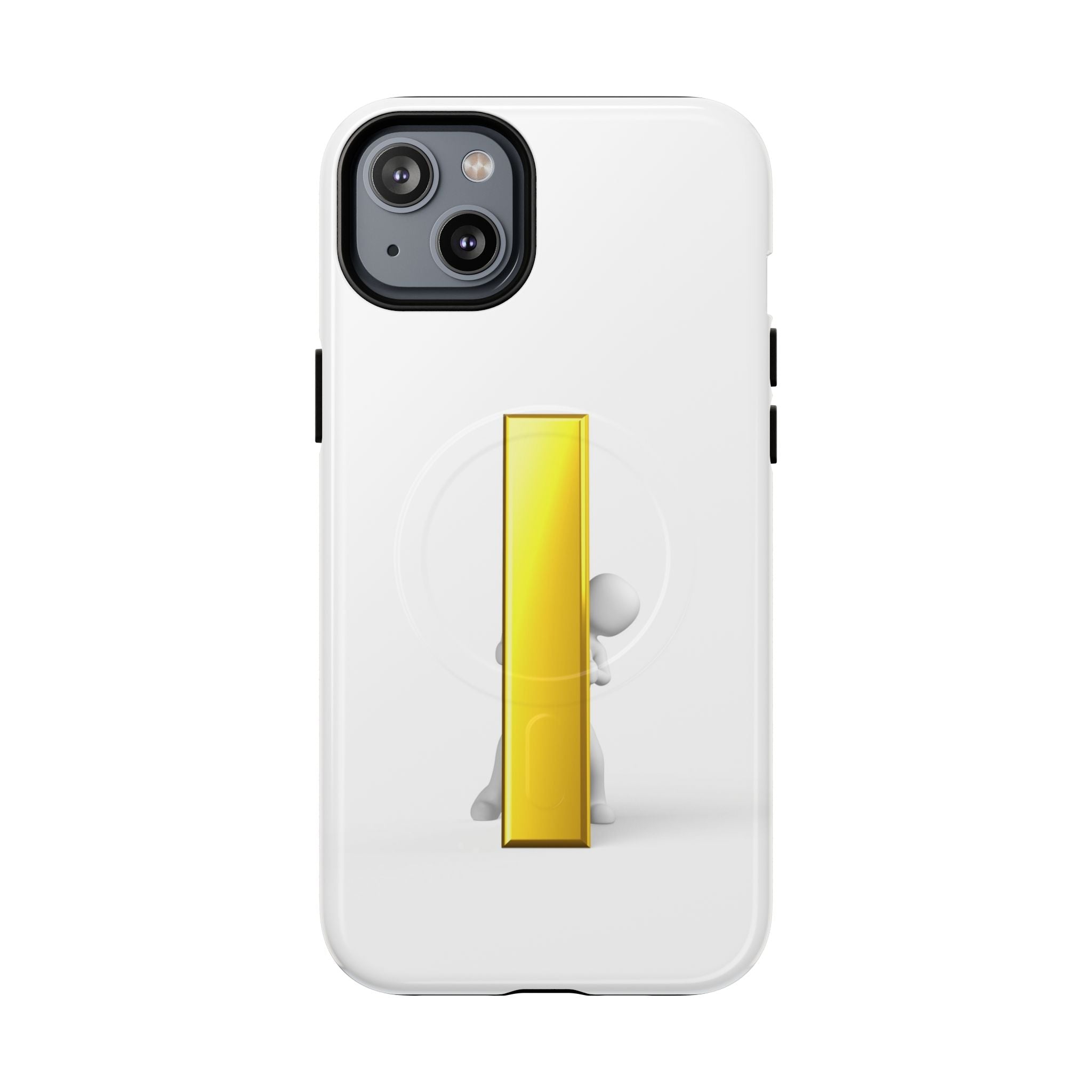 Yellow Gold Letter i 3D Figure phone case | Tough Magnetic Case
