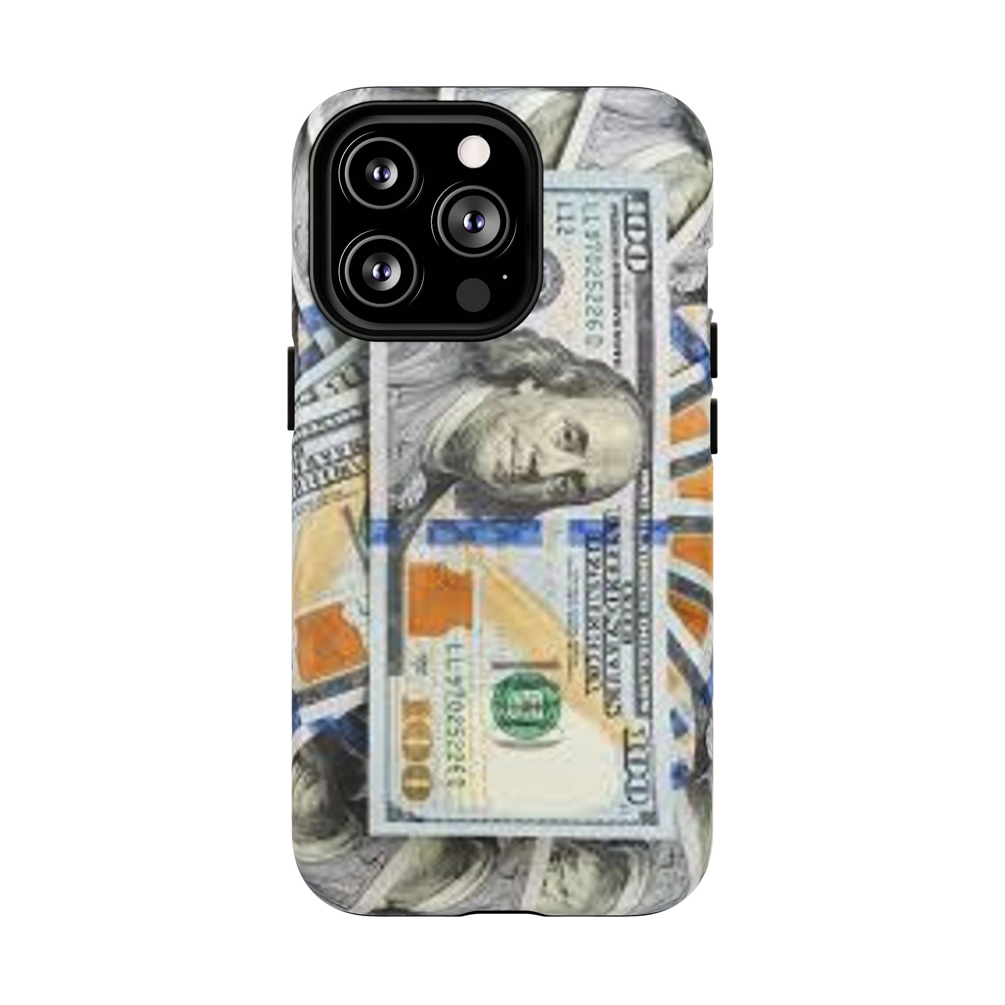 Coque de téléphone Billets de cent dollars | Coque magnétique robuste, motif argent