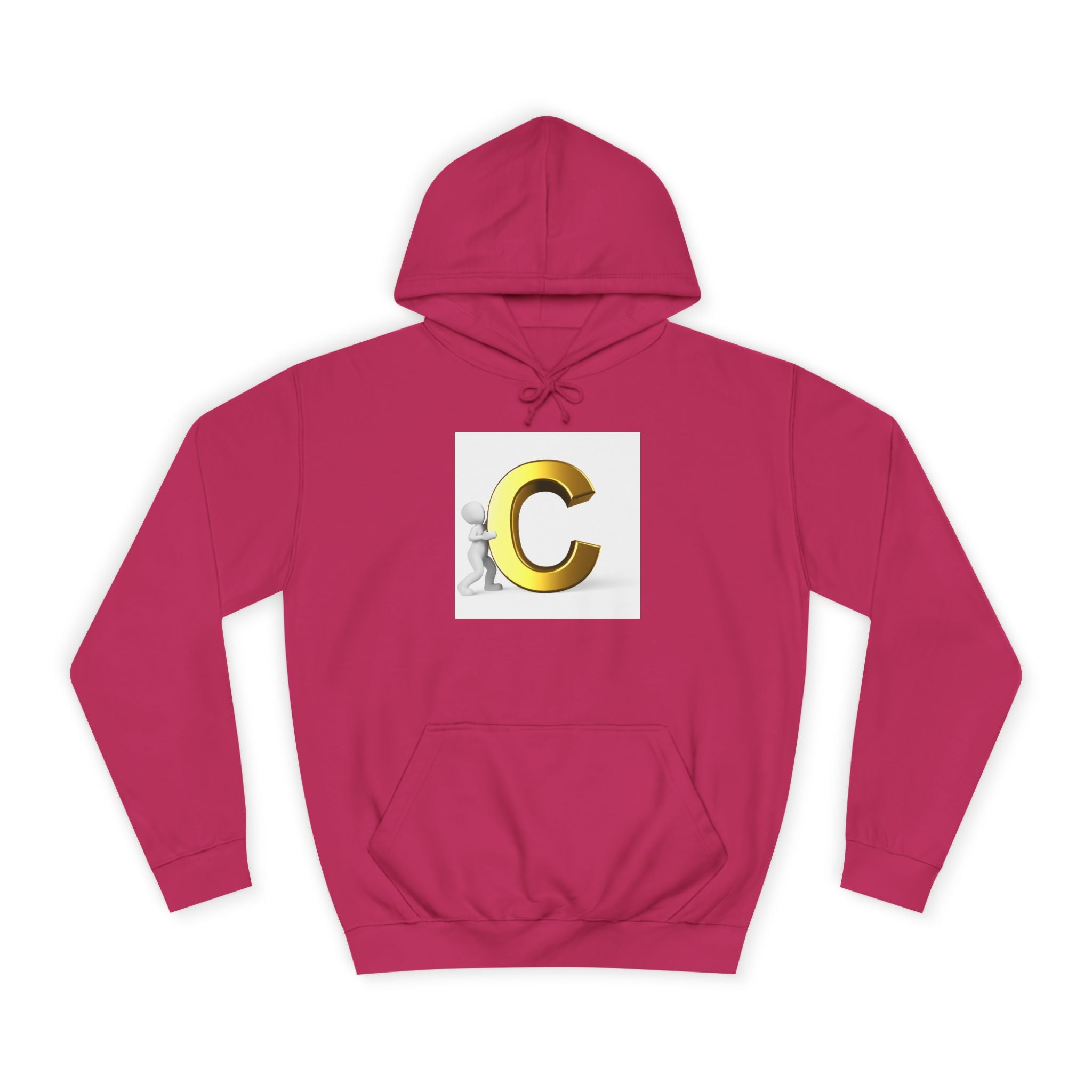 Gold Letter C Hoodie | Monogram Initial C Sweatshirt