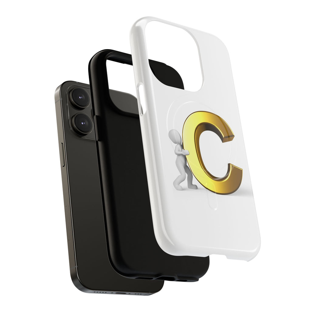 Gold Letter C Monogram Phone Case | Tough Magnetic Case