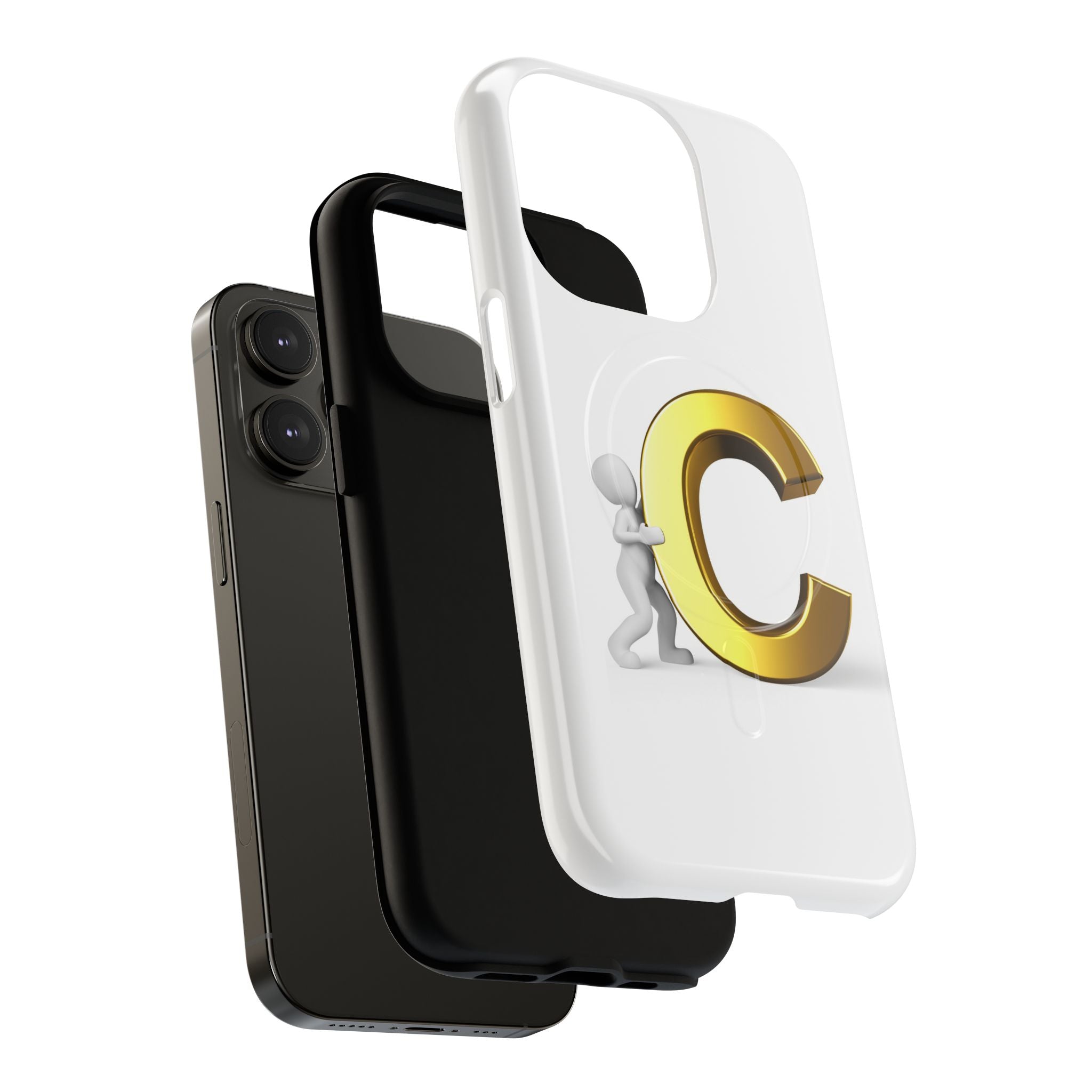 Gold Letter C Monogram Phone Case | Tough Magnetic Case