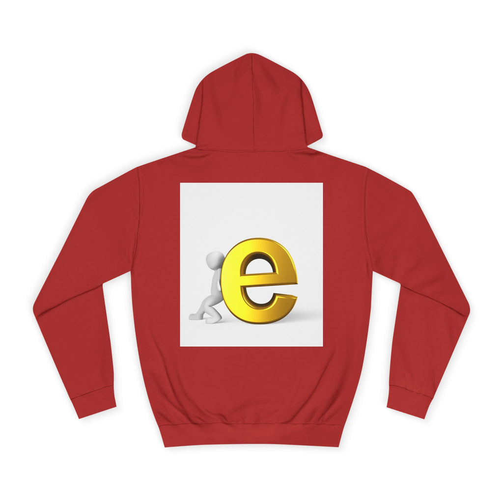3D Gold Letter E Hoodie | Minimal Alphabet Monogram | Initial Sweatshirt