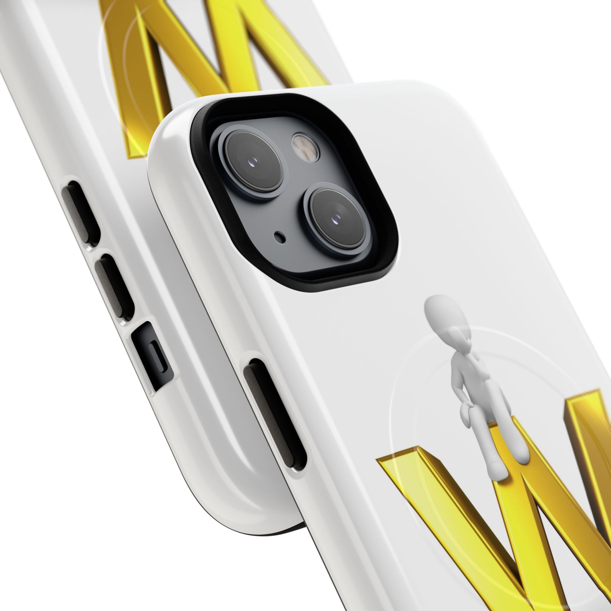 3D Stick Figure on Gold W Phone Case | Tough Magnetic Case