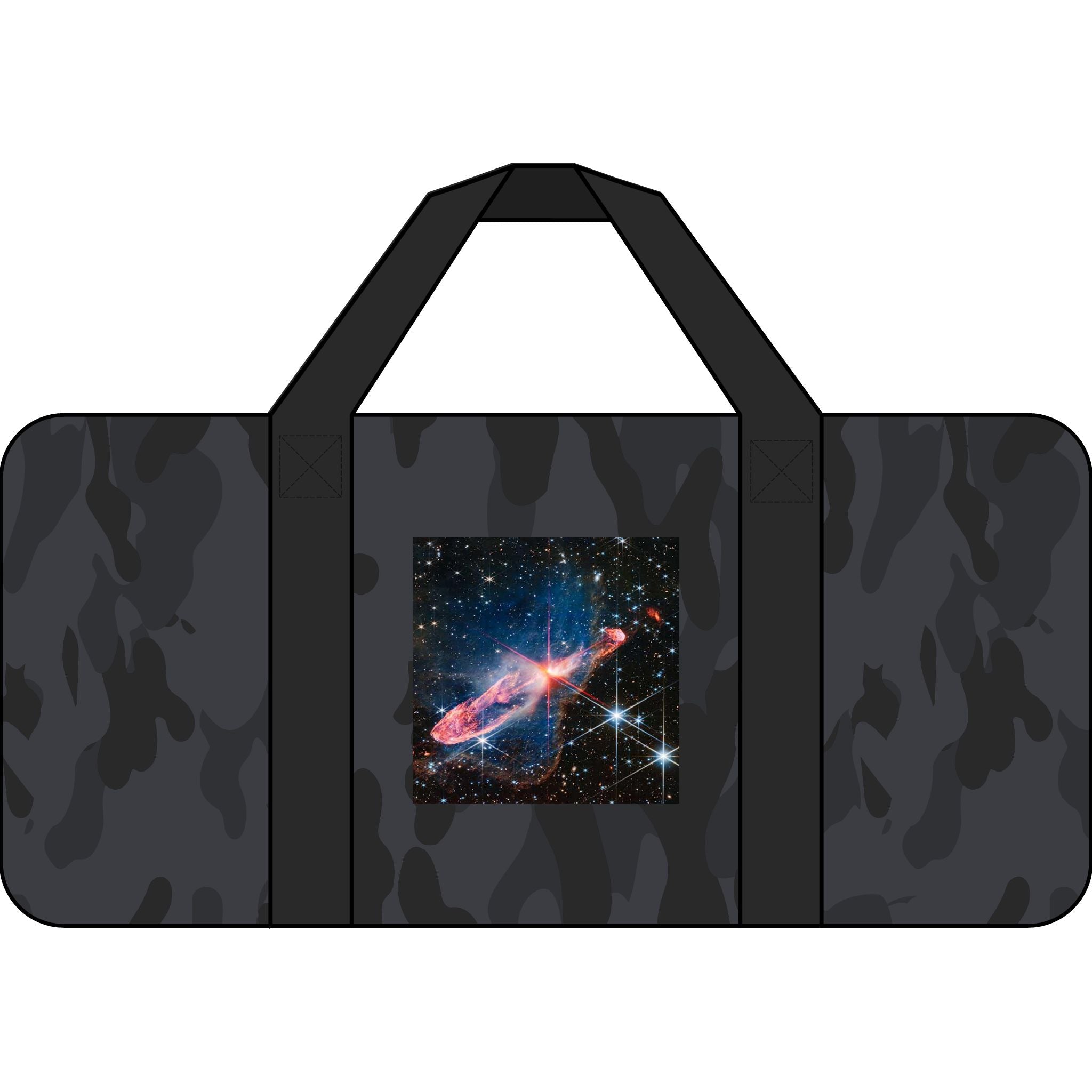 Sac de voyage Cosmic Nebula Tripper | Imprimé galaxie spatiale, sangle à carreaux