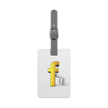 Yellow Letter F Monogram Luggage Tag