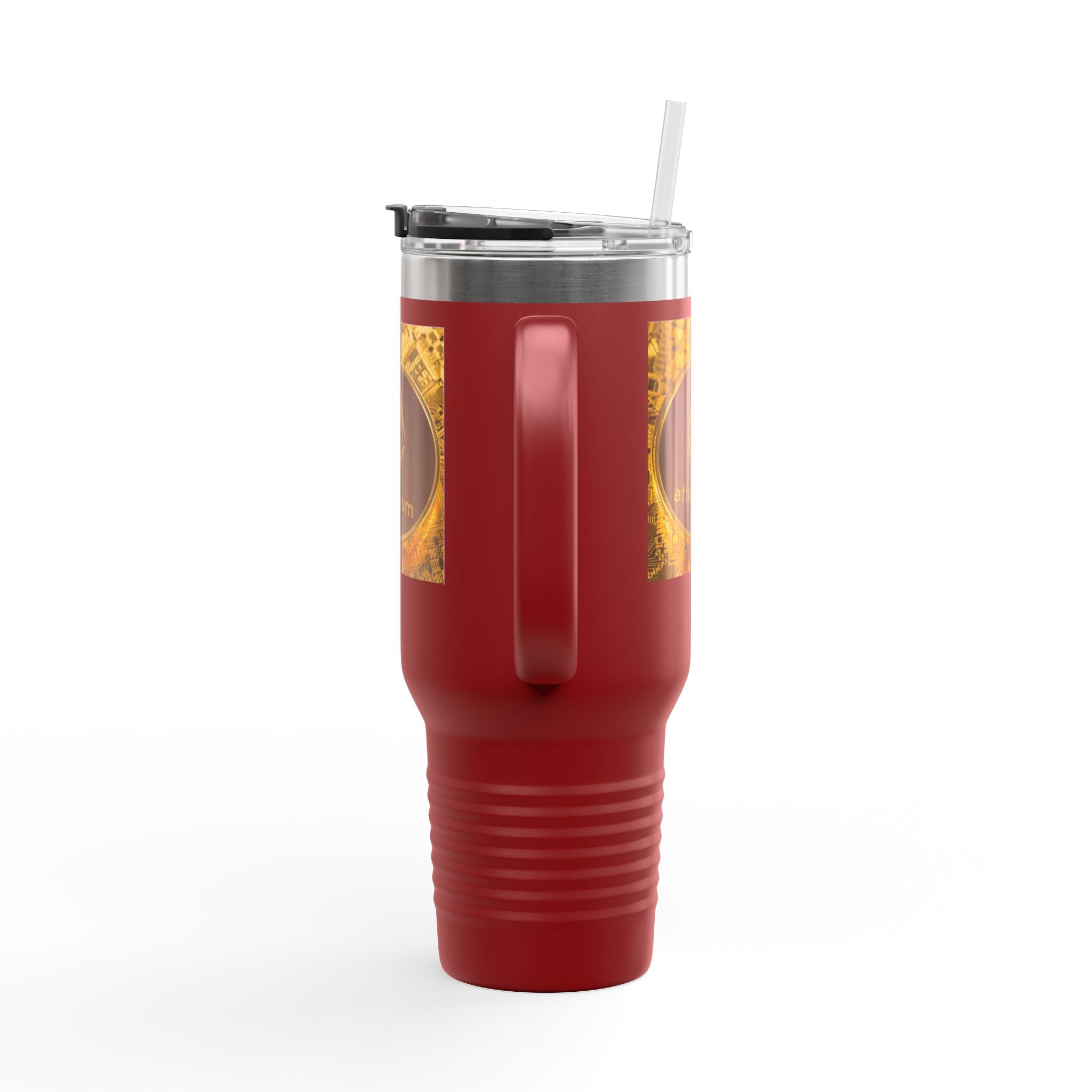 Ethereum Coin Design 40oz Travel Mug | Crypto Logo Insulated Tumbler