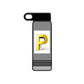 Gold Letter P Monogram Water Bottle | 20oz Personalized Initial