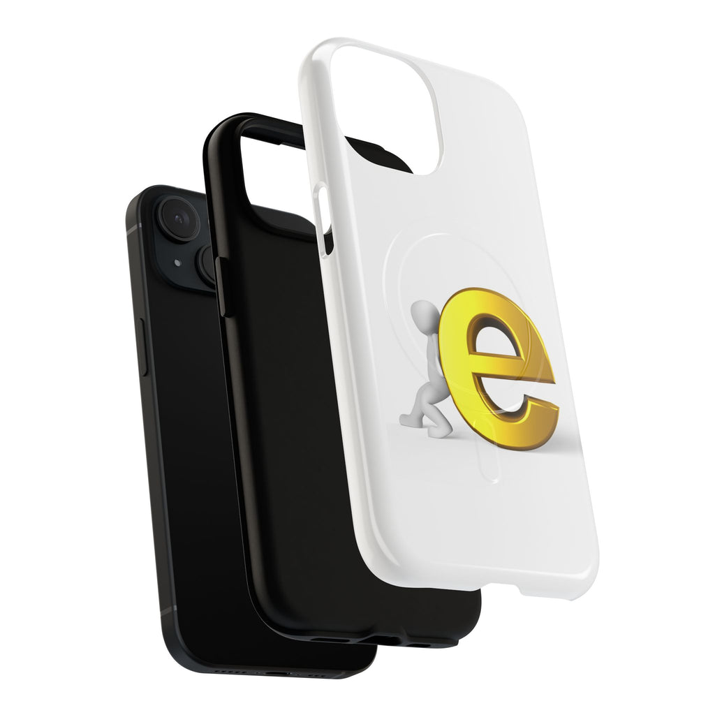 3D Gold Letter E Phone Case | Tough Magnetic Case