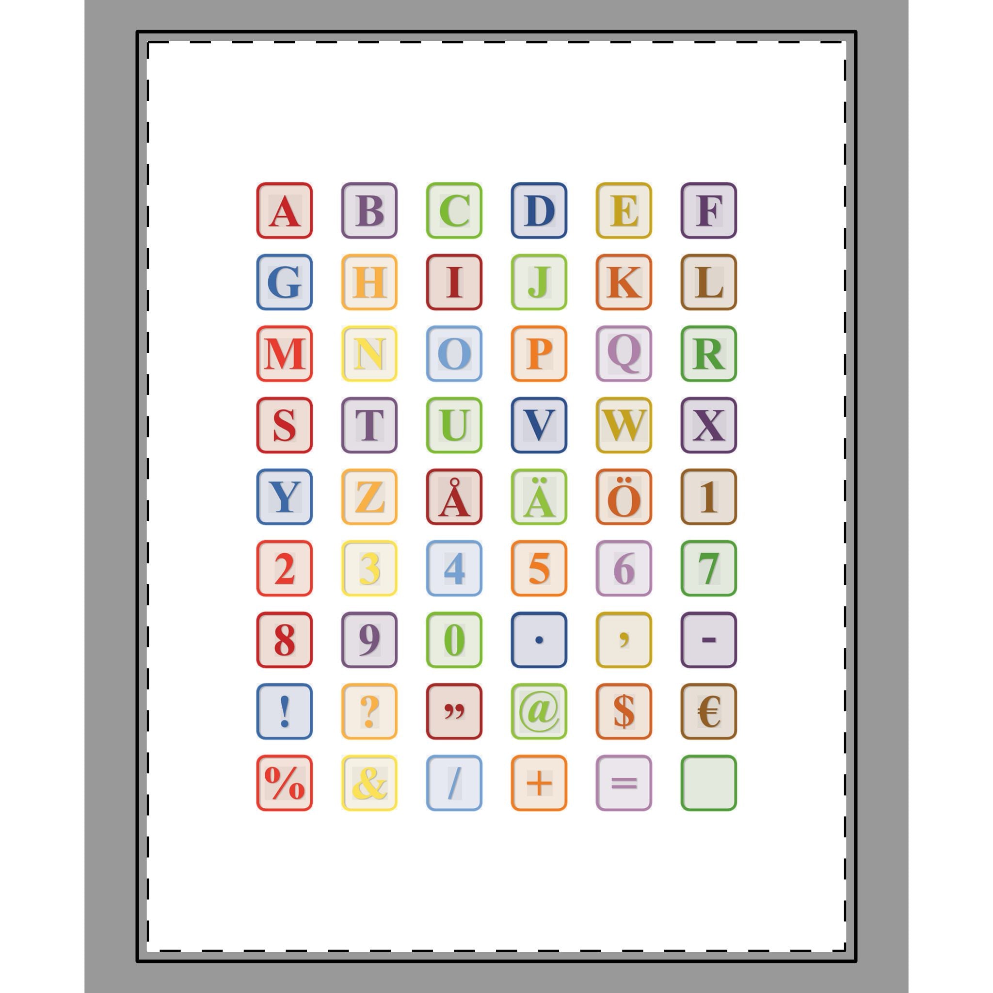 Couverture à blocs alphabet