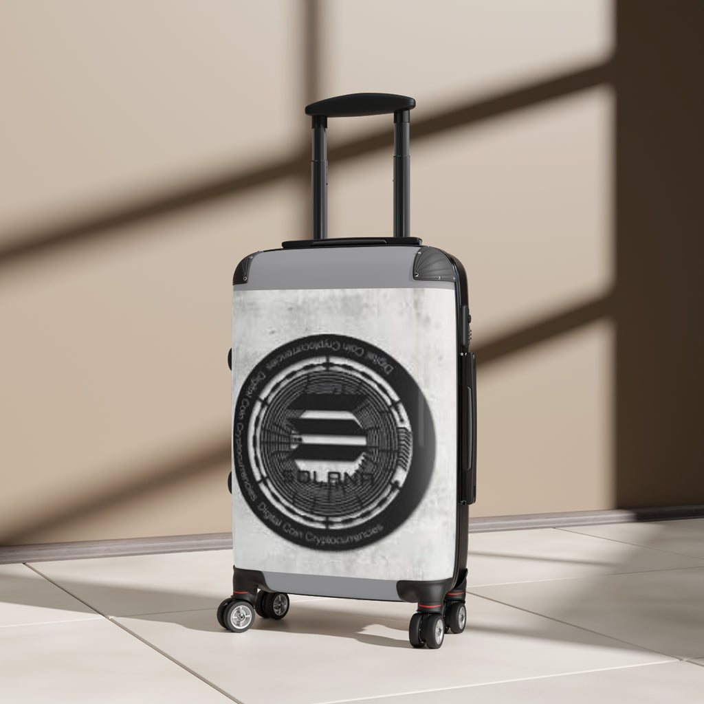 Solana Coin Graphic Suitcase | Cryptocurrency Travel Luggage