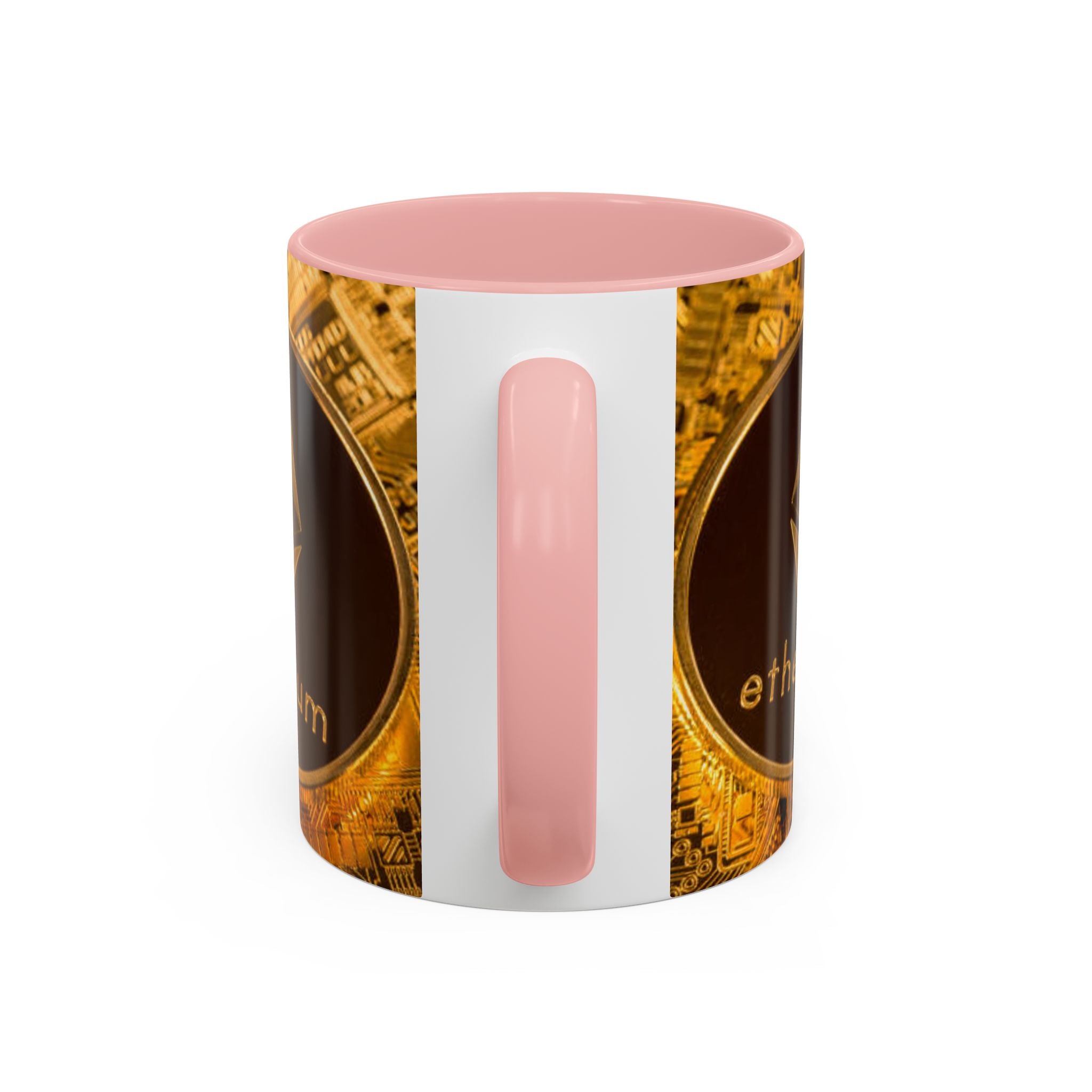 Ethereum Coin Accent Mug | Crypto Logo Coffee Mug