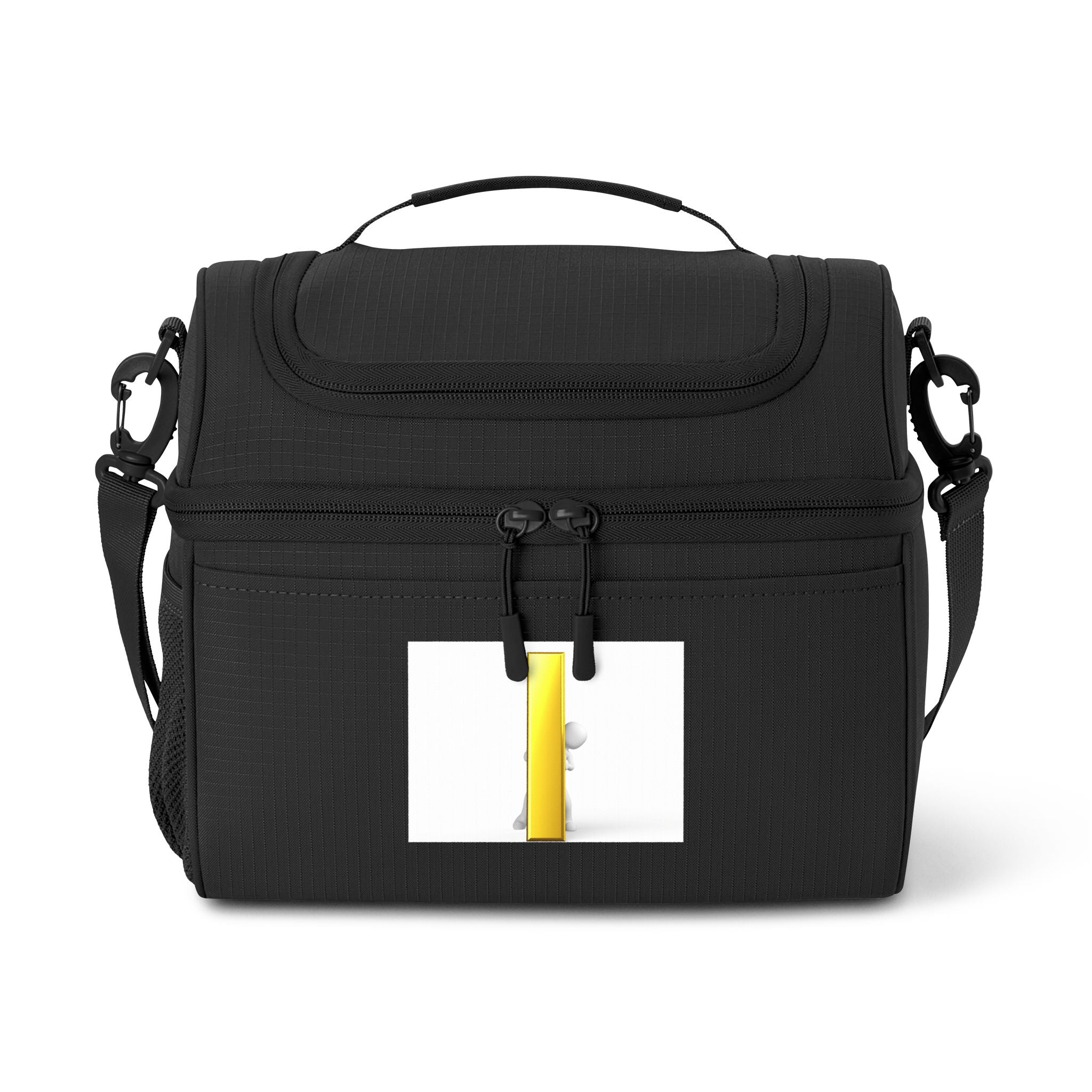 Yellow Letter i Illustration Cooler Bag | Insulated Lunch Tote