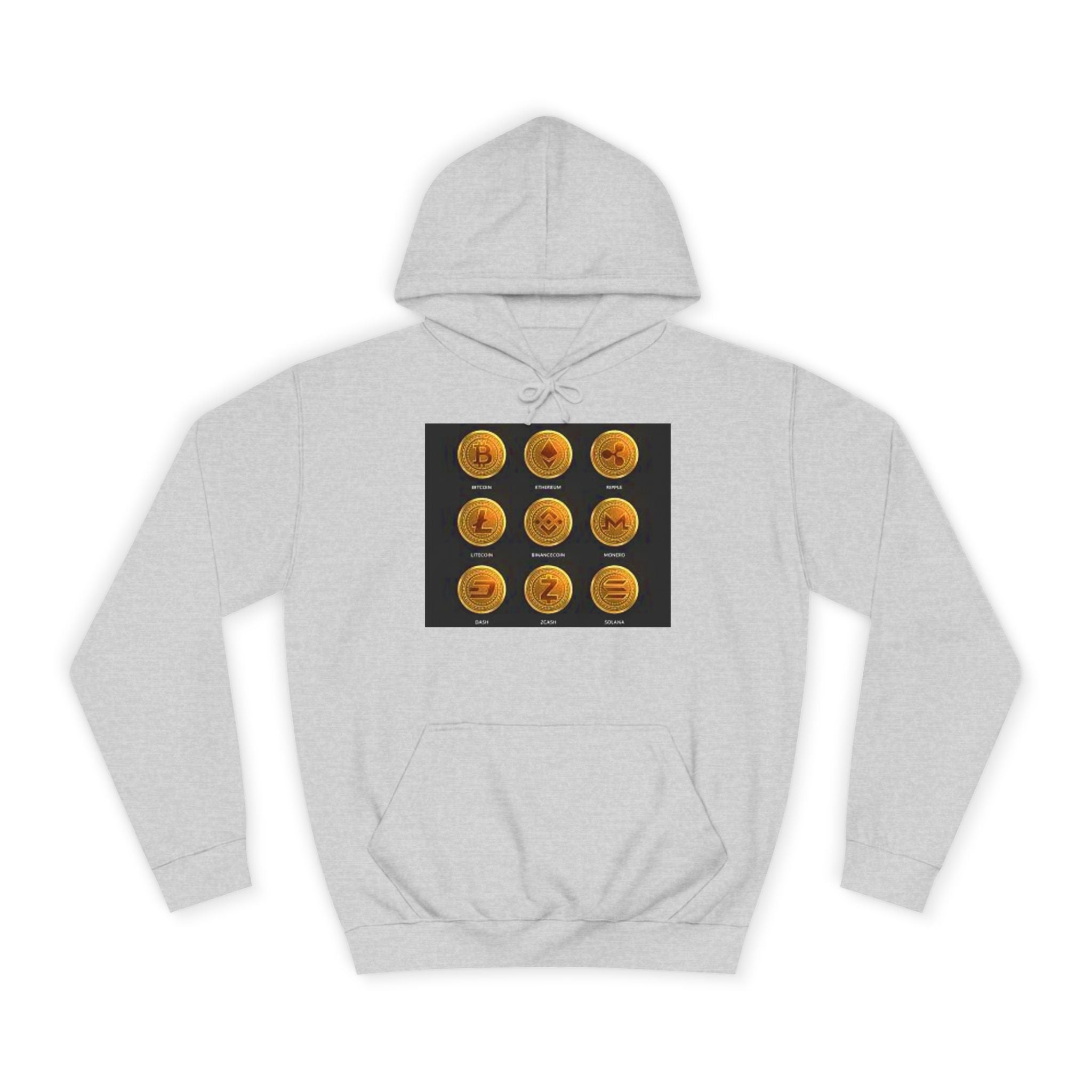 Sweat à capuche icônes de crypto-monnaies | Bitcoin Ethereum Litecoin Ripple Doge Zcash Monero