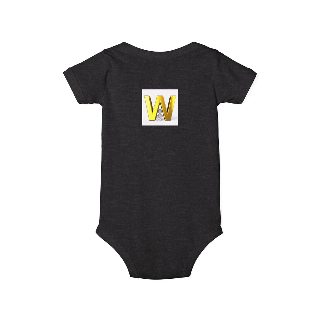Gold Letter W Monogram Infant One Piece | Baby Bodysuit