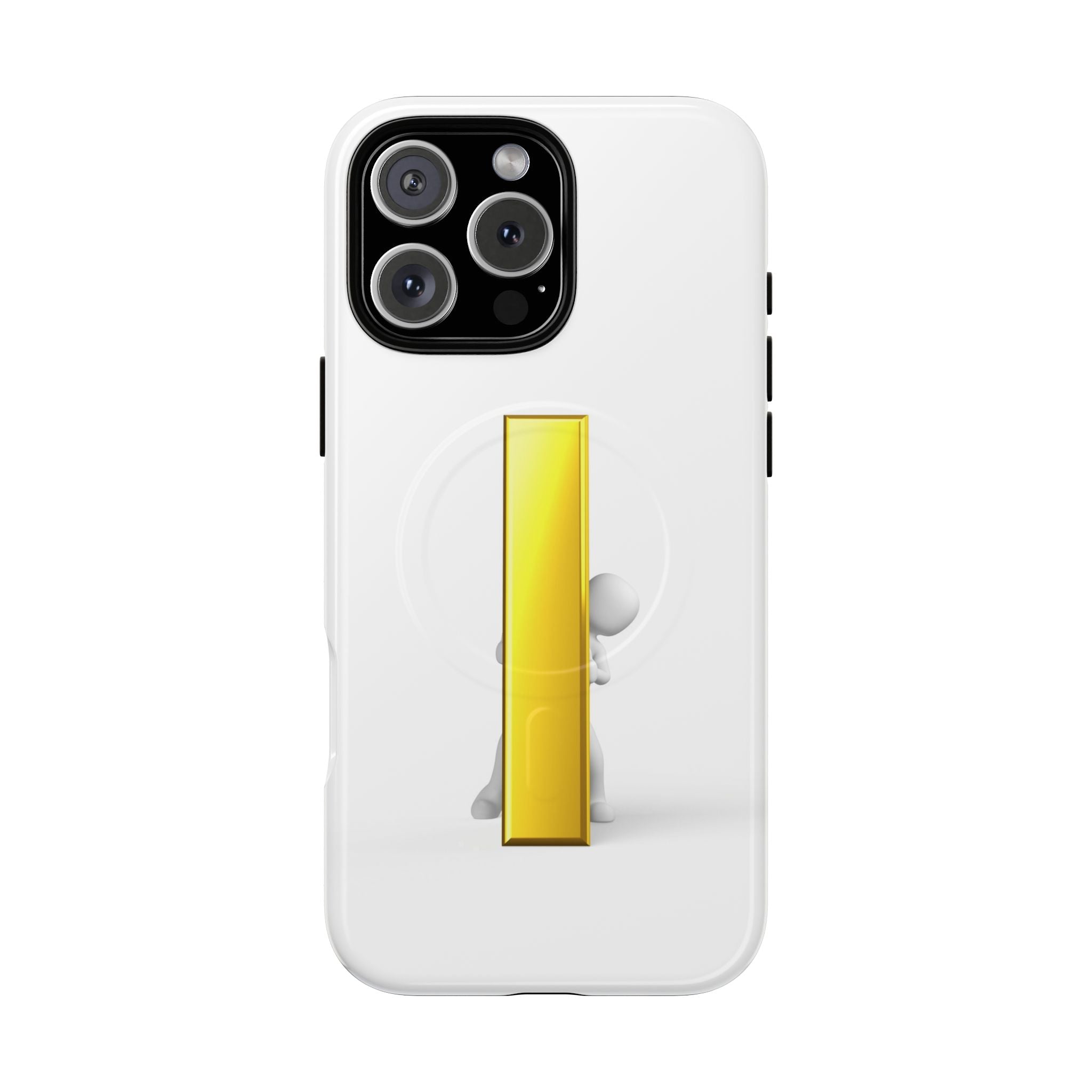 Yellow Gold Letter i 3D Figure phone case | Tough Magnetic Case