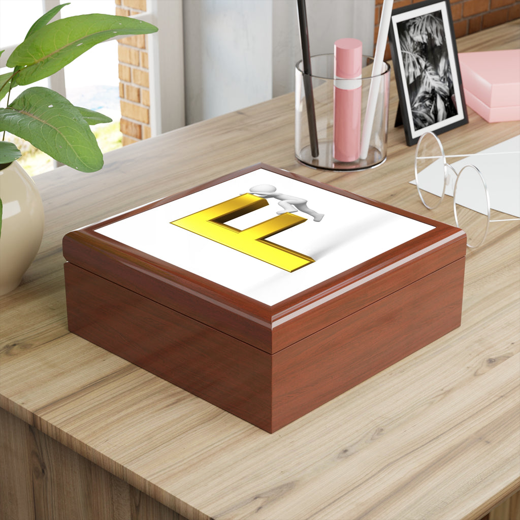 Climbing Letter F Jewelry Box | Monogram Initial Keepsake
