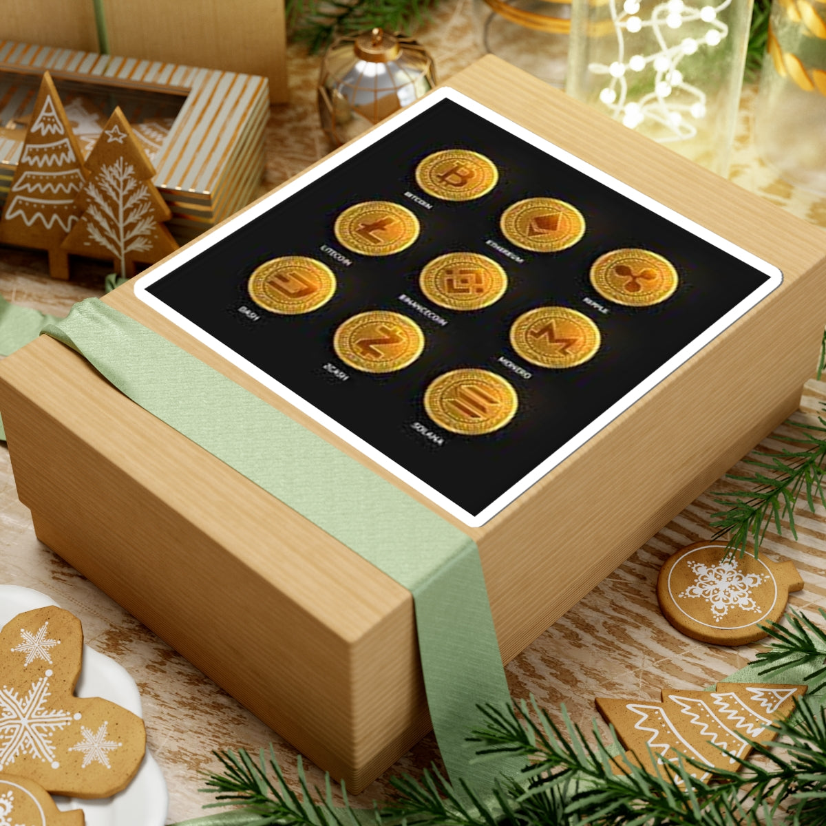 Cryptocurrency Coin Icons Kiss-Cut Stickers