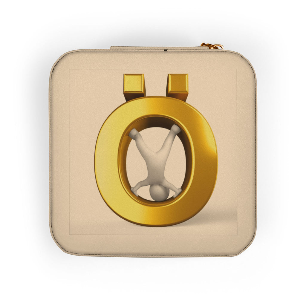 Gold Letter Ö Jewelry Travel Case | Compact Portable Organizer