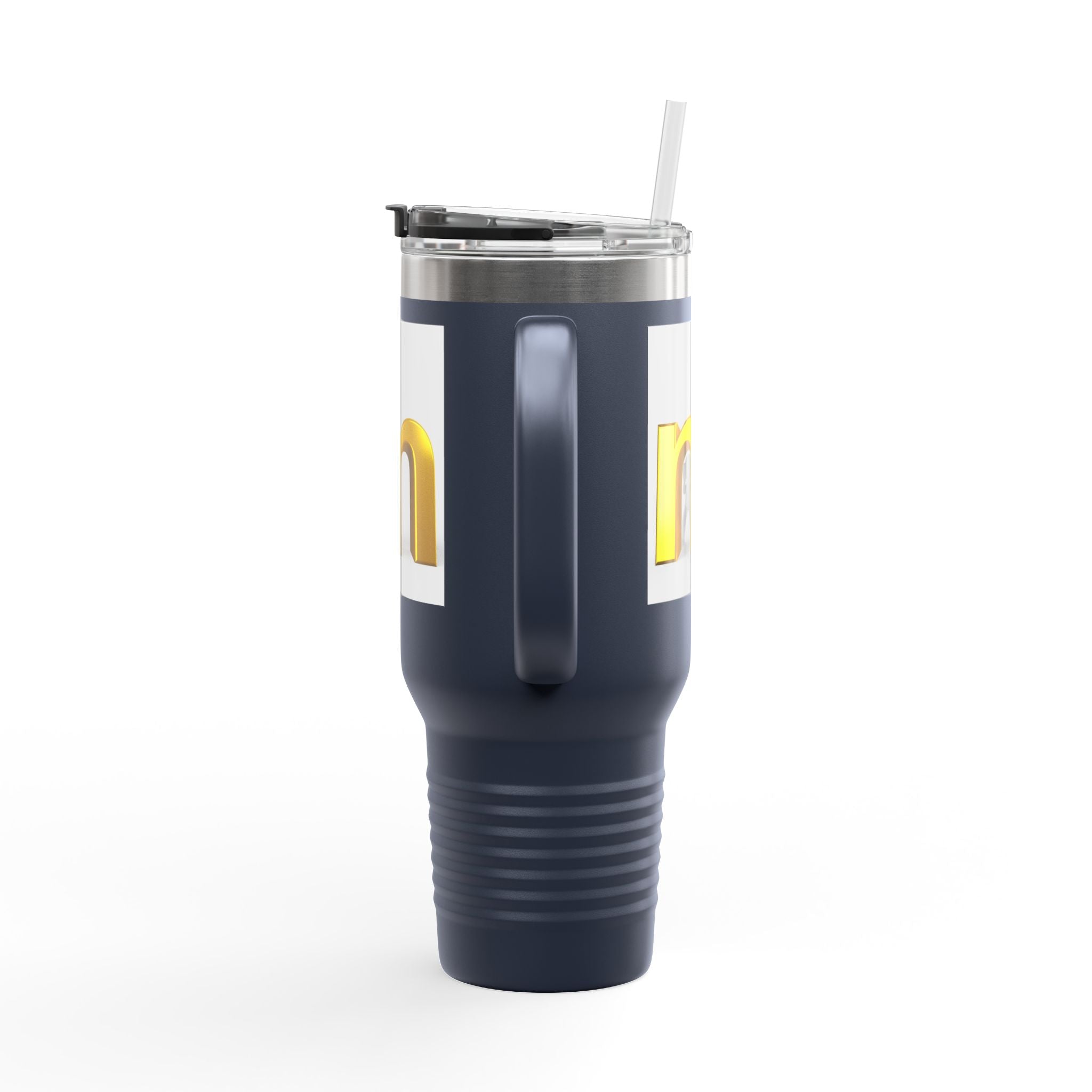 Gold 3D Letter M travel mug | Insulated 40oz Tumbler