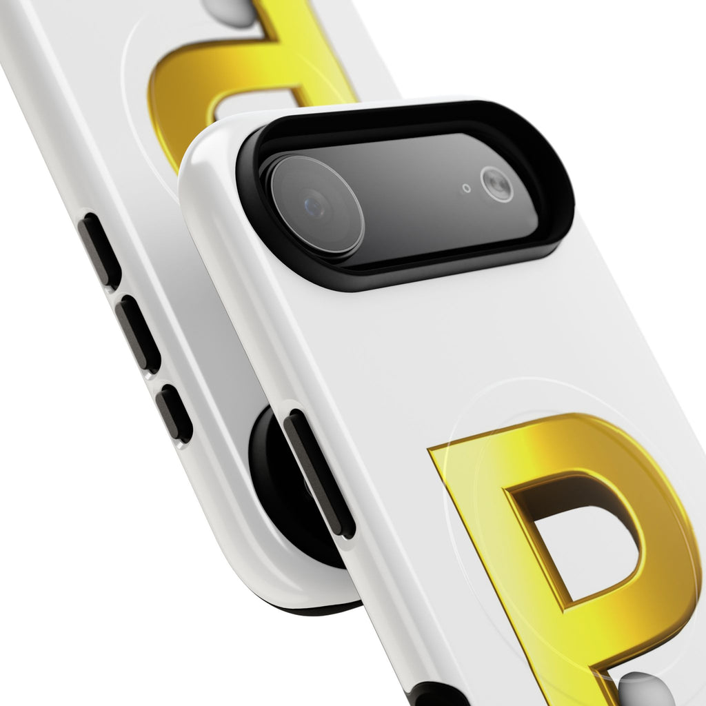 Gold Letter P Monogram Phone Case | Tough Magnetic Case