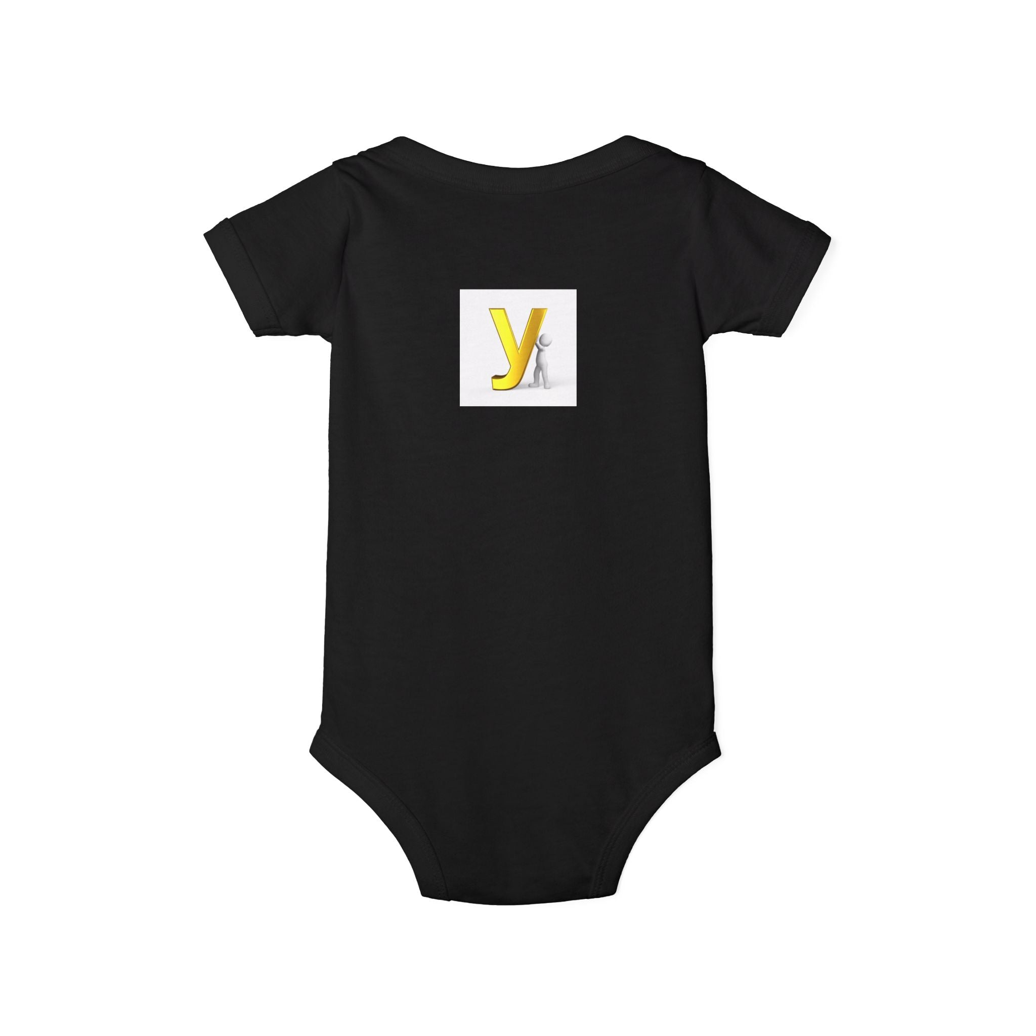 Yellow Letter Y Initial Onesie | Infant Jersey One Piece